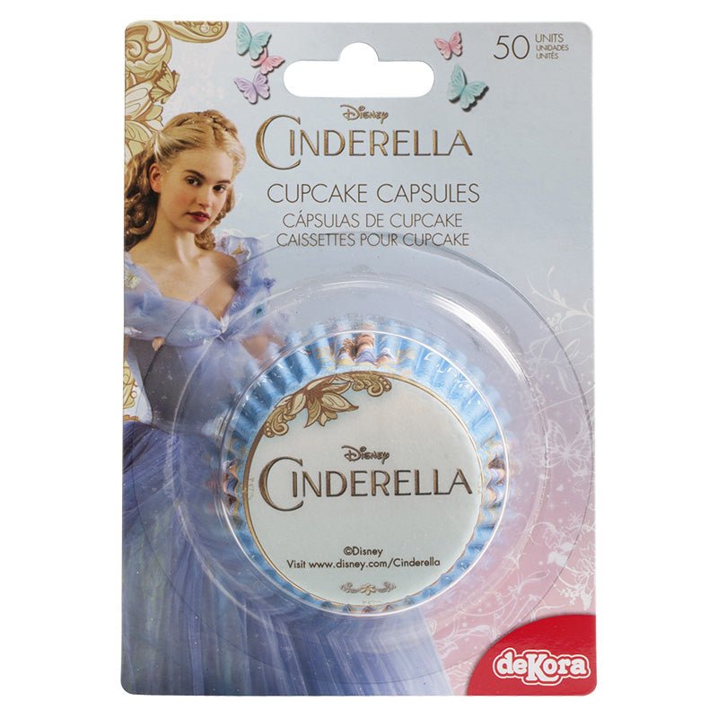 8 BLISTERS 50 CINCEDERELLA CUPCAKE CAPSULES Ø 5 CM x H 3 CM