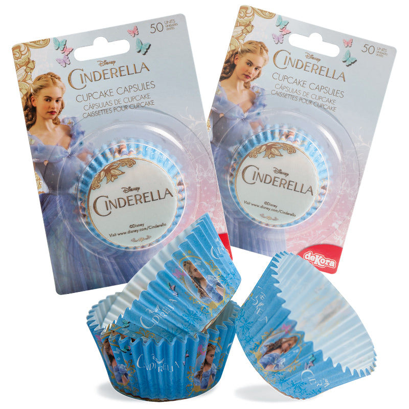 8 BLISTERS 50 CINCEDERELLA CUPCAKE CAPSULES Ø 5 CM x H 3 CM