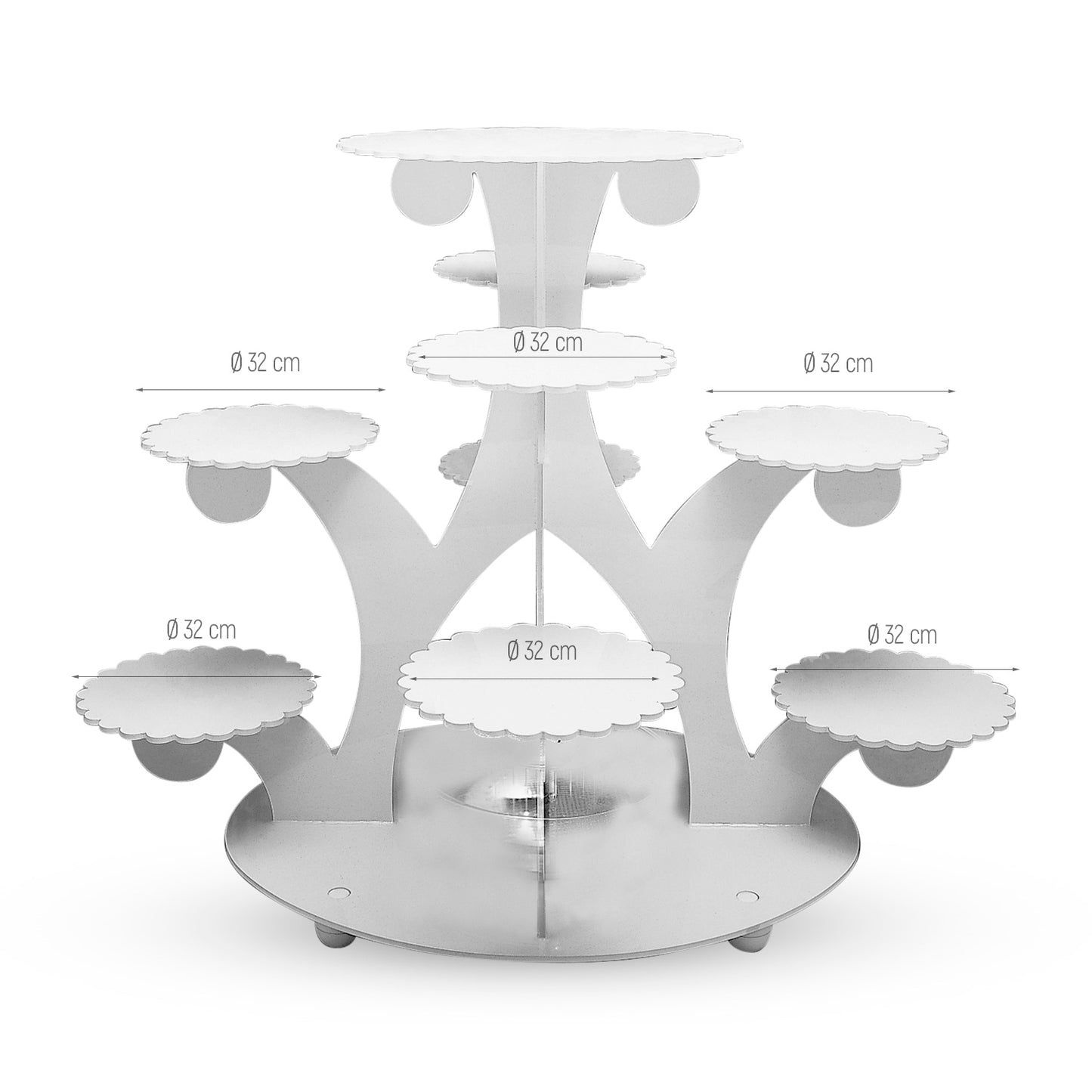 SOPORTE PARA TARTAS NINFEA CON 8 PLATOS Ø 32CM