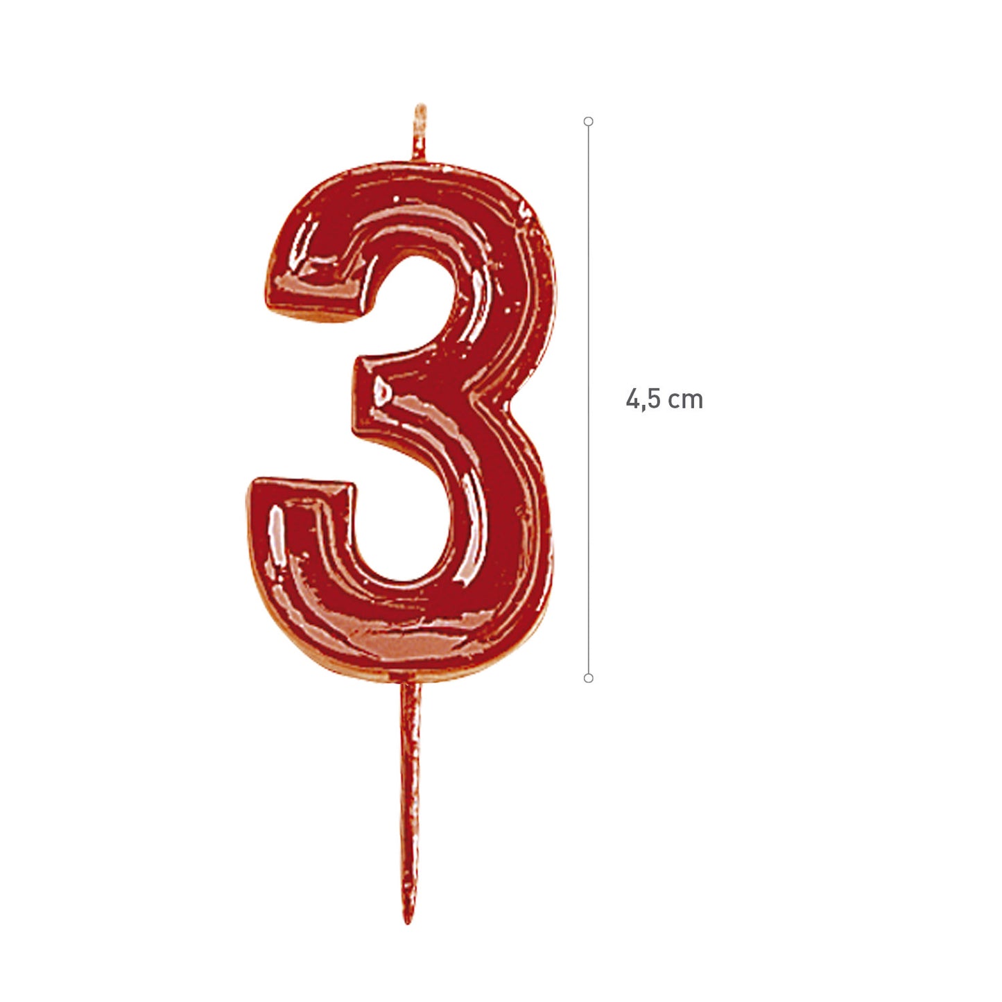 HELVET BIRTHDAY CANDLE Nº3 (4,5X3,5CM)