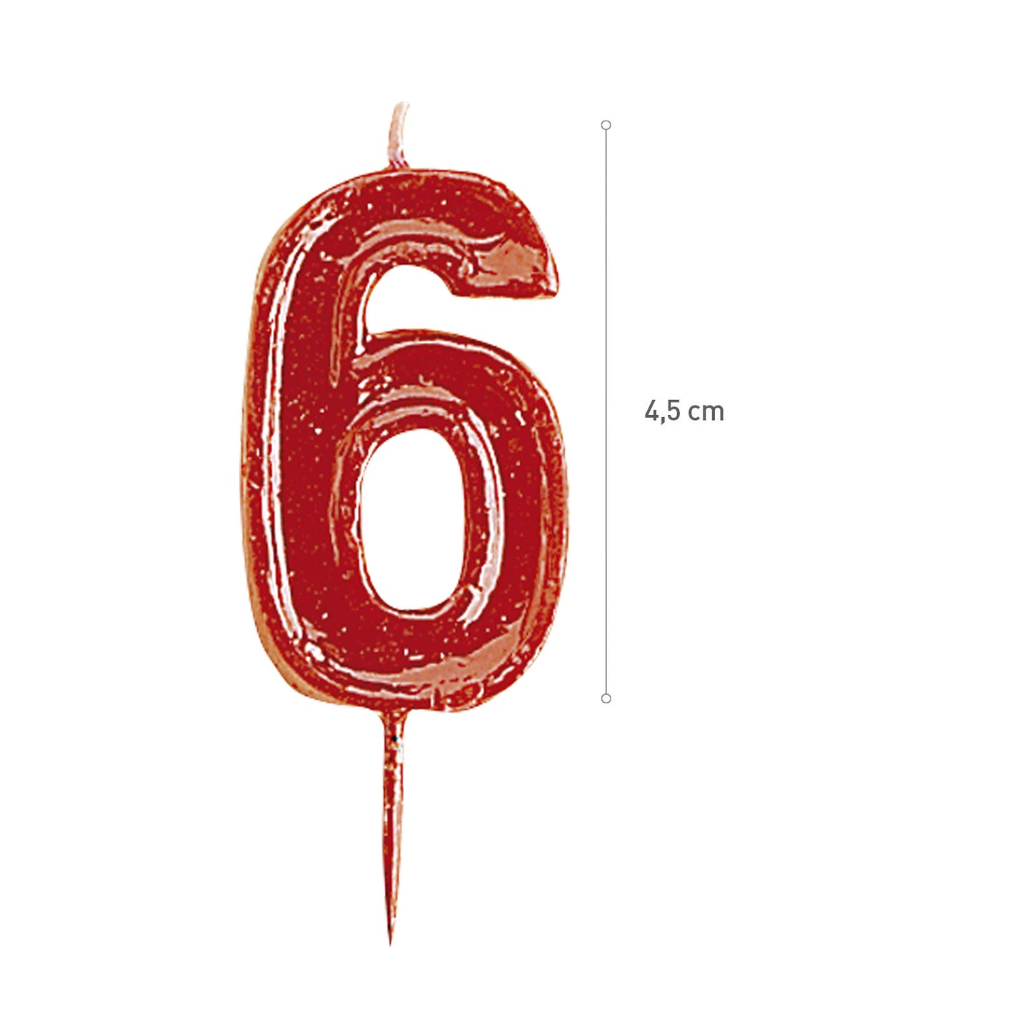 HELVET BOUGIE ANNIVERSAIRE Nº6 (4,5X3,5CM)