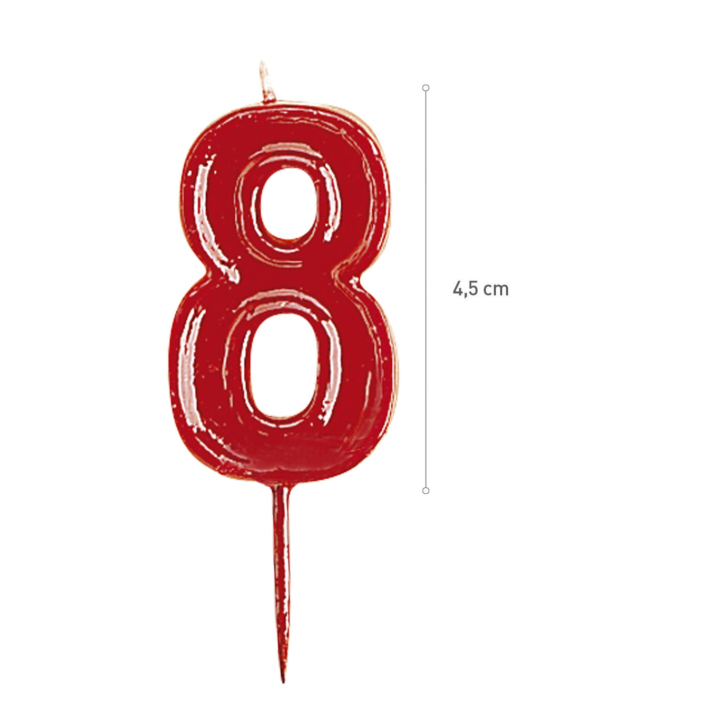HELVET BOUGIE ANNIVERSAIRE Nº8 (4,5X3,5CM)