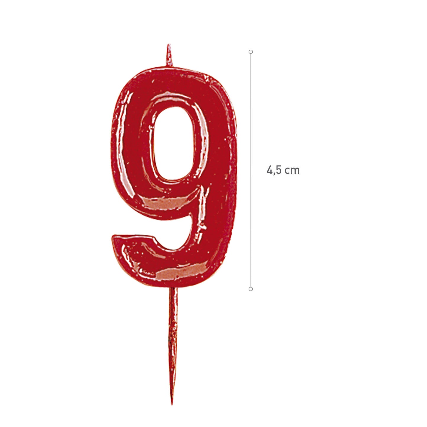 HELVET BOUGIE ANNIVERSAIRE Nº9 (4,5X3,5CM)