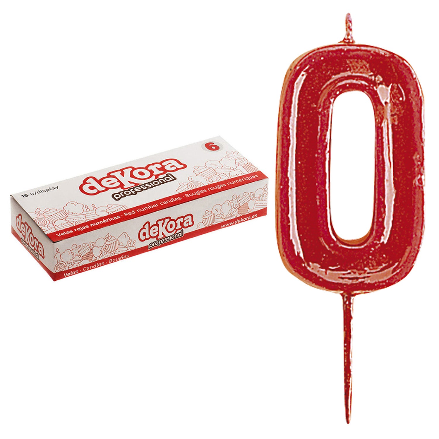 12 VELAS NUMERO 0 HELVET