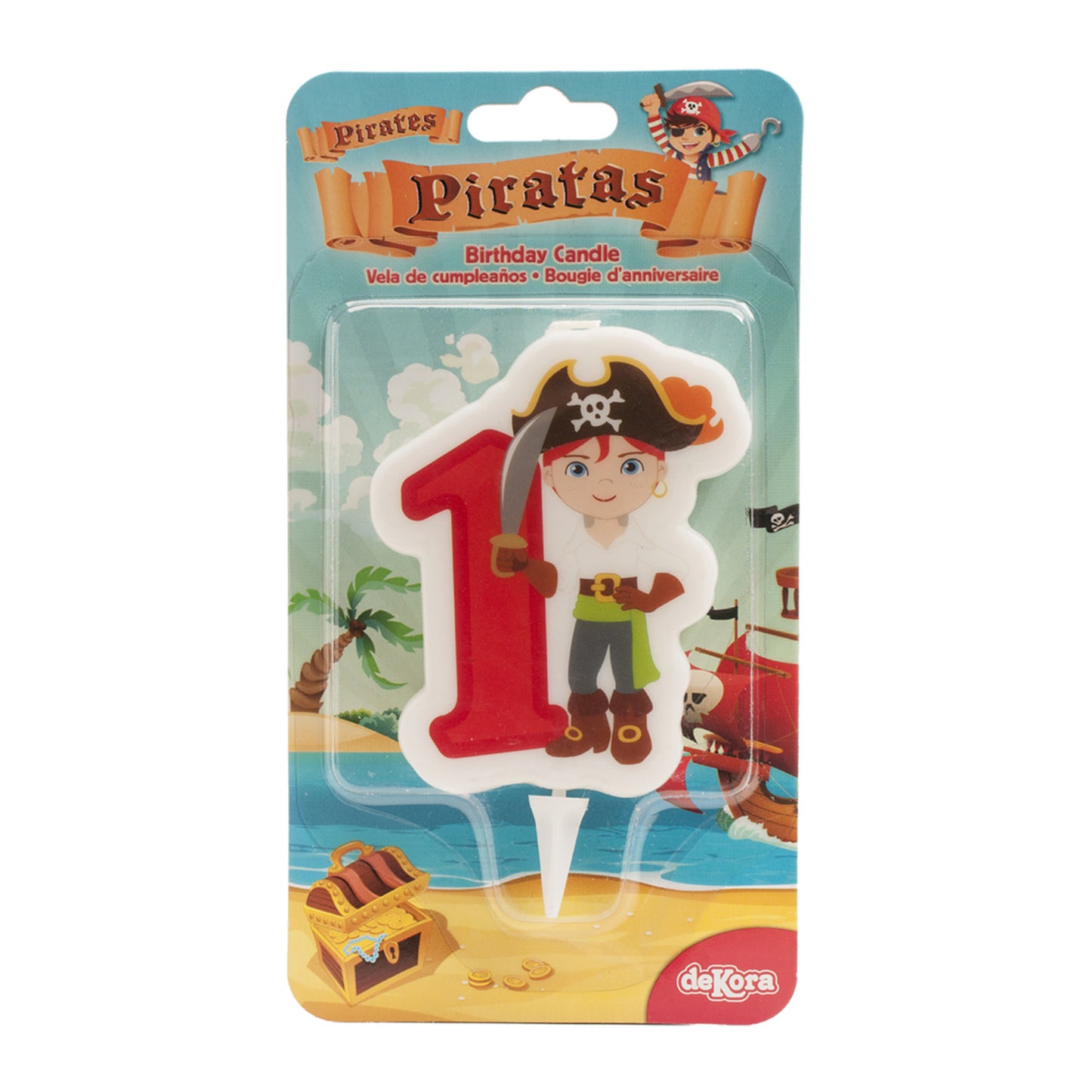 DISPLAY 12 VELAS 2D PIRATAS Nº1-7CM