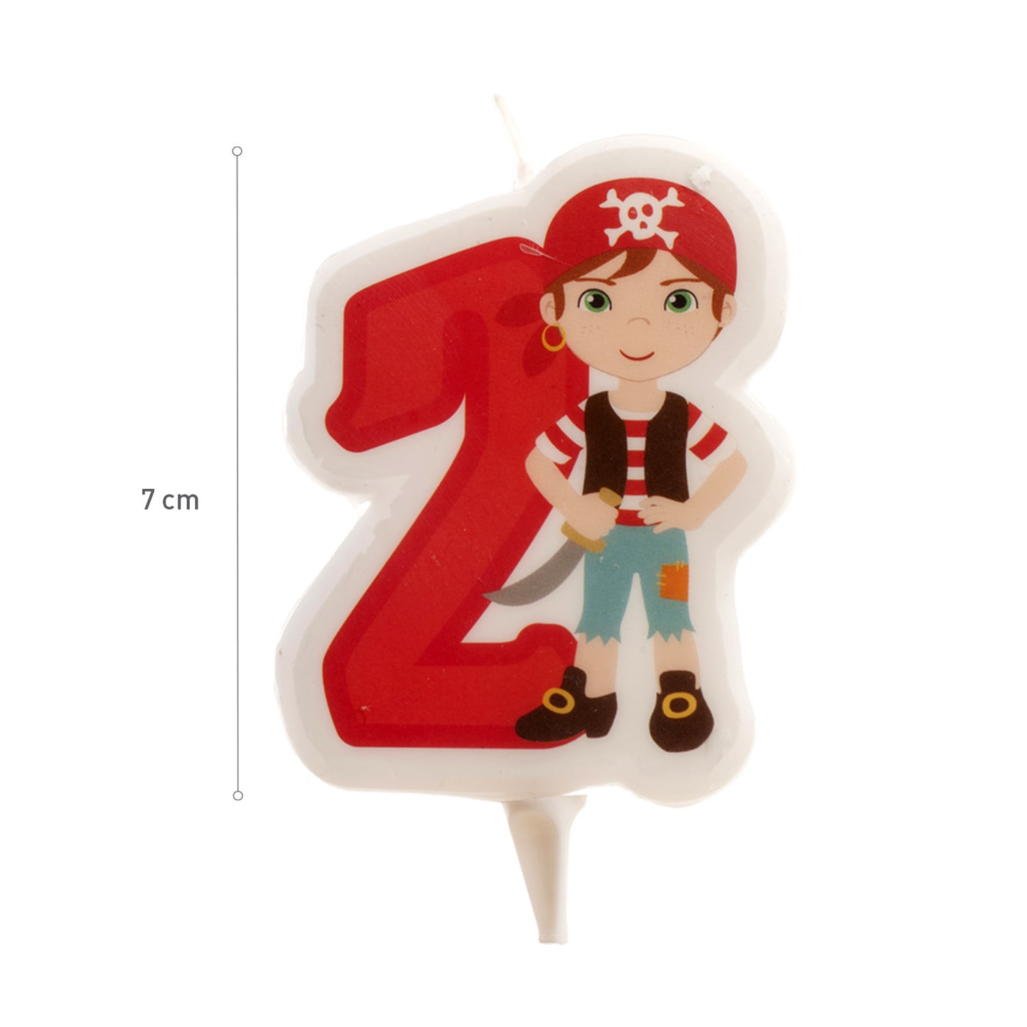 DISPLAY 12 CANDLES PIRATES Nº2-7CM