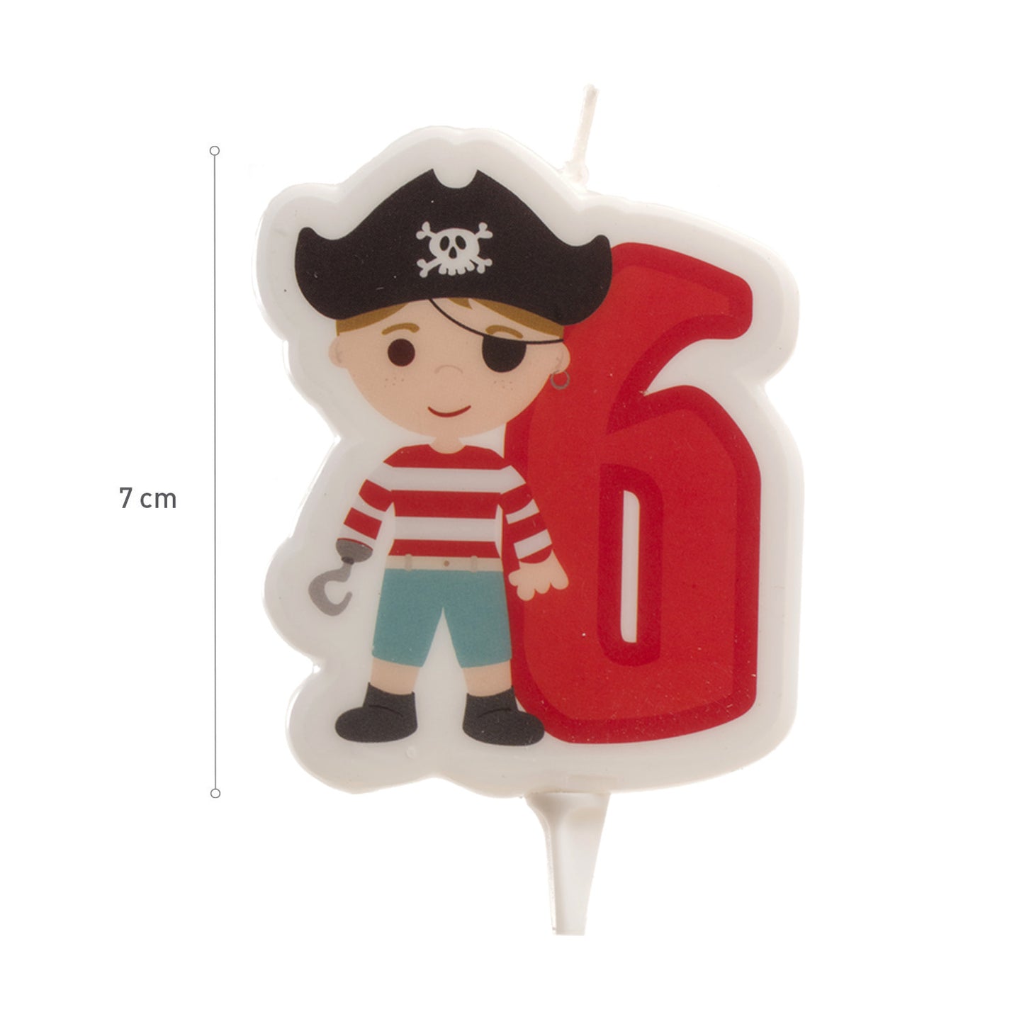 DISPLAY 12 CANDLES PIRATES Nº6-7CM.