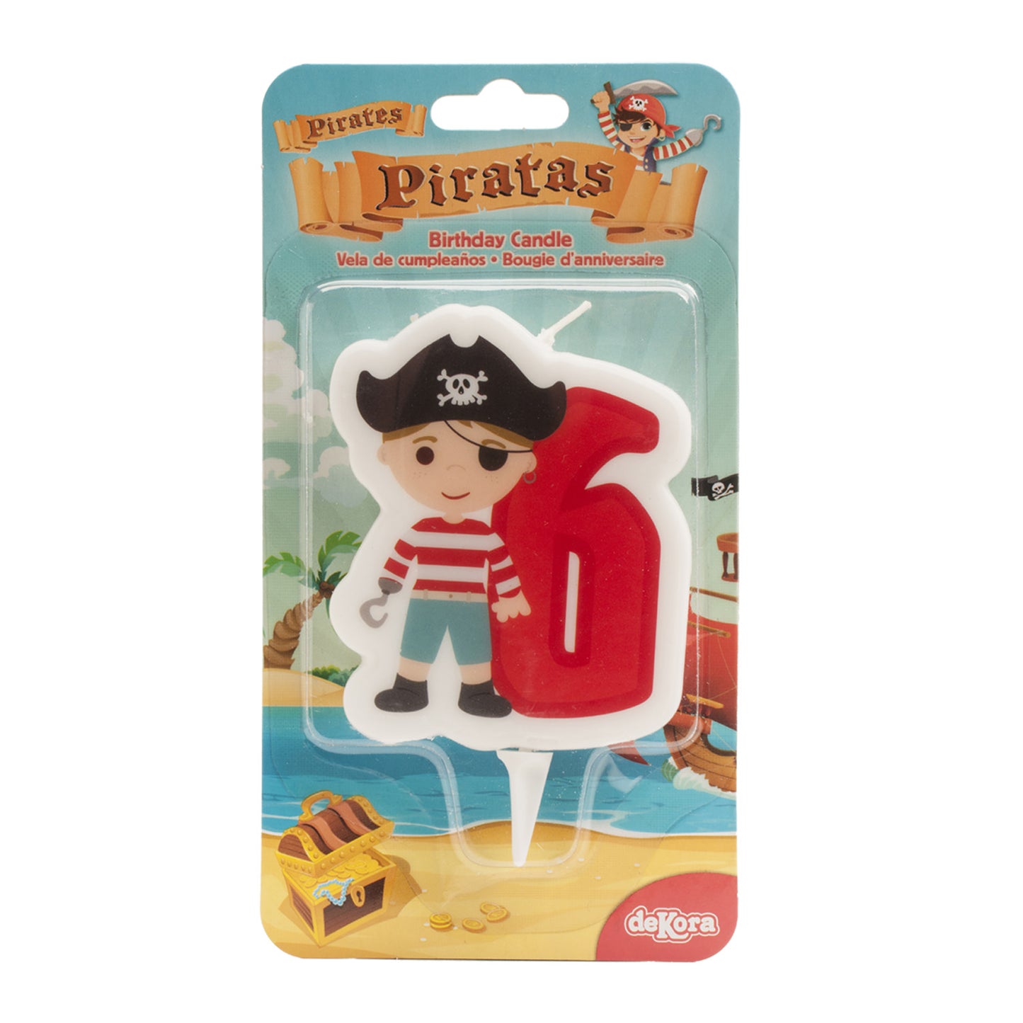 DISPLAY 12 CANDLES PIRATES Nº6-7CM.