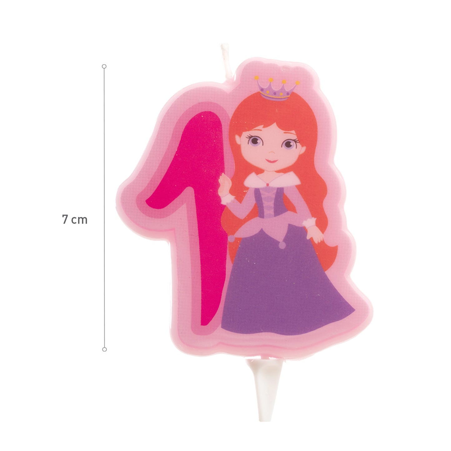 DISPLAY 12 CANDLES PRINCESS Nº1-7CM.