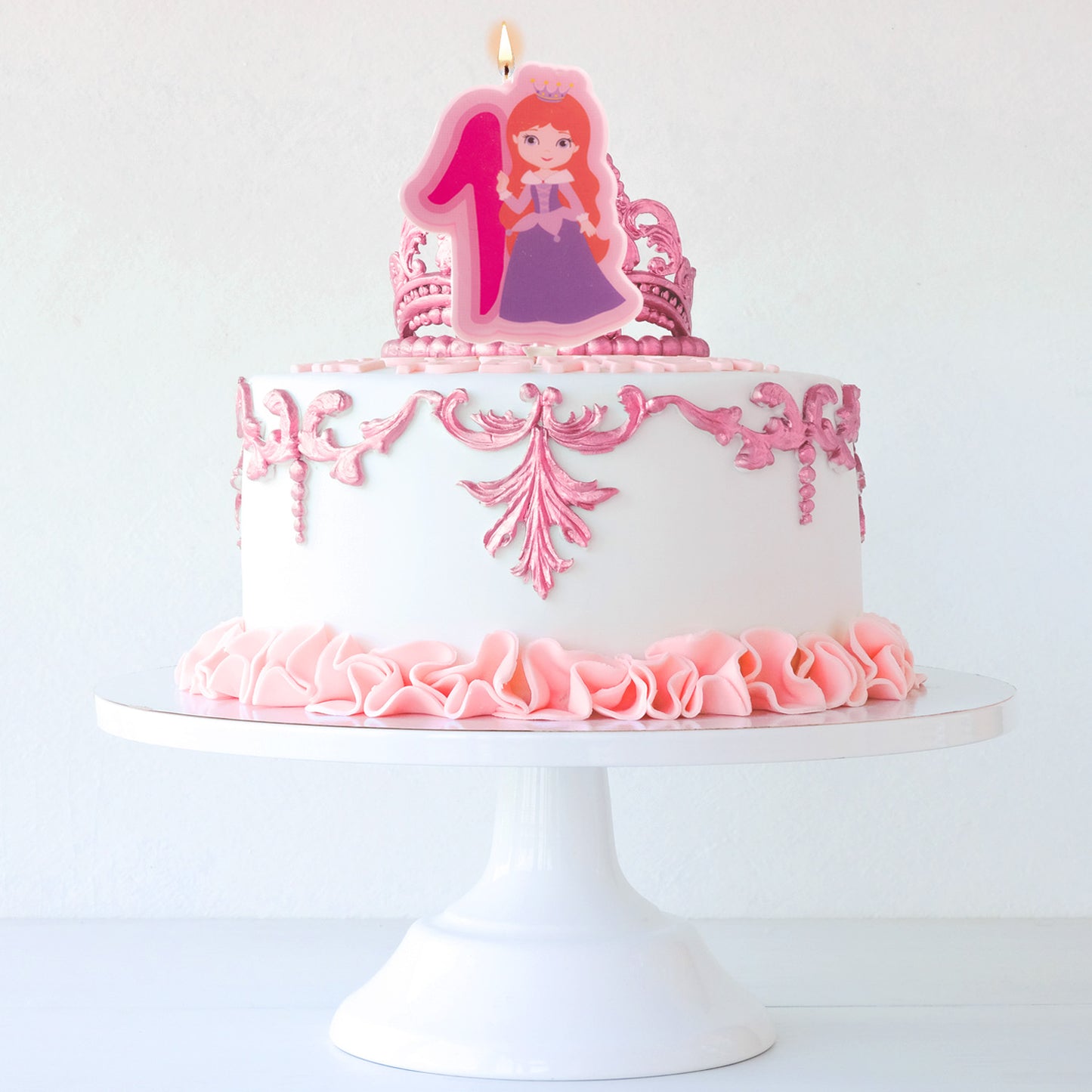 DISPLAY 12 VELAS 2D PRINCESA Nº1 | 7CM