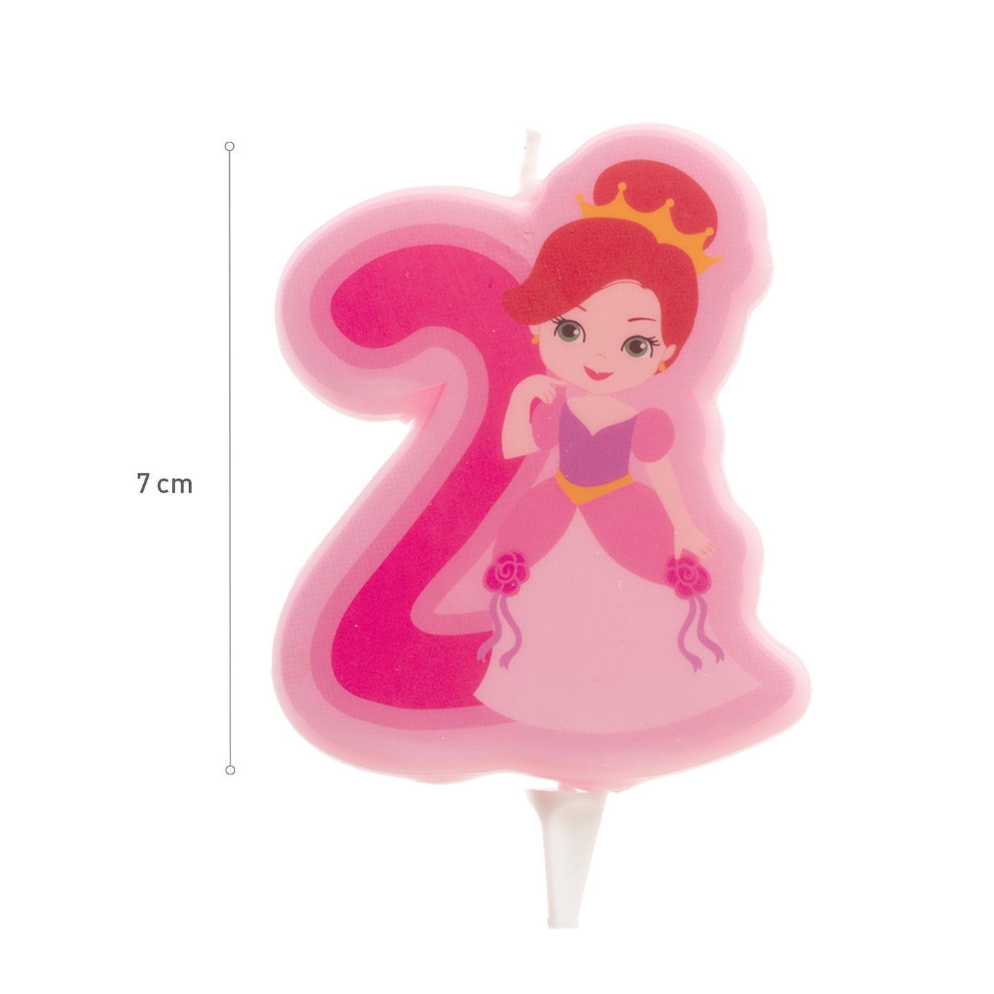 DISPLAY 12 VELAS 2D PRINCESA Nº2 | 7CM
