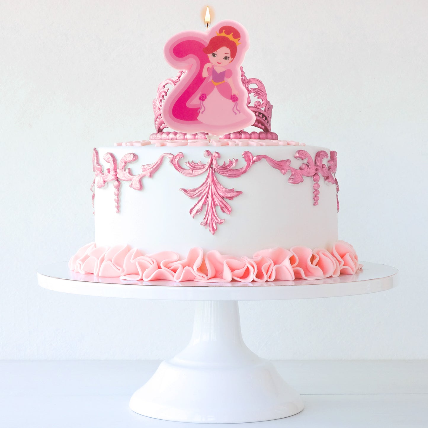 DISPLAY 12 VELAS 2D PRINCESA Nº2 | 7CM