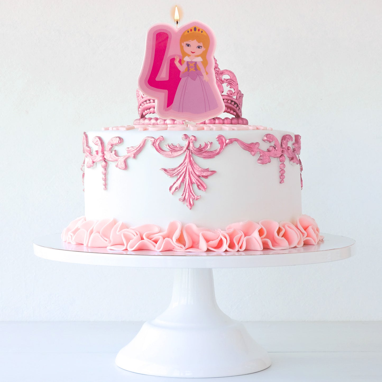 DISPLAY 12 VELAS 2D PRINCESA Nº4 | 7CM