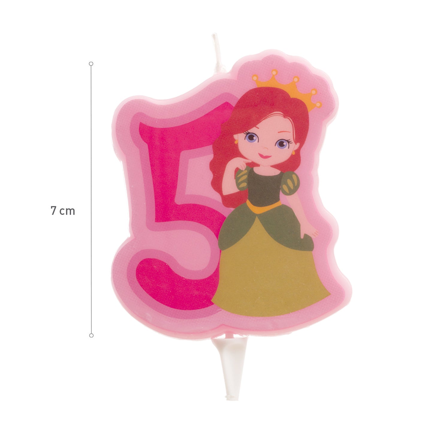DISPLAY 12 VELAS 2D PRINCESA Nº5 | 7CM