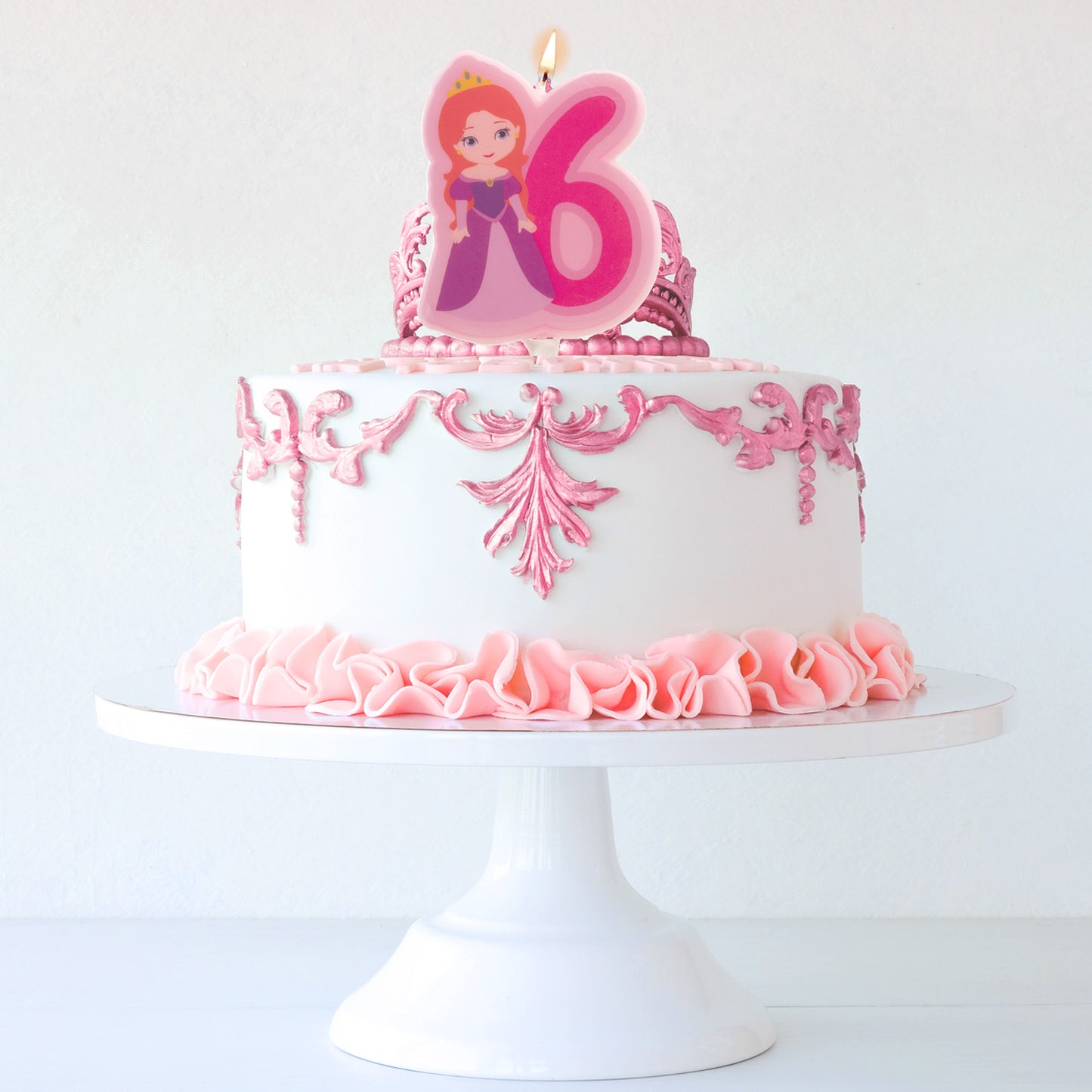 DISPLAY 12 VELAS 2D PRINCESA Nº6 | 7CM