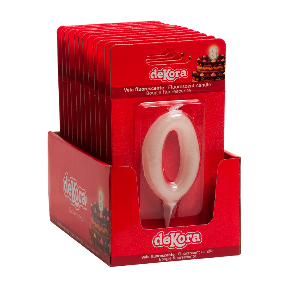DISPLAY 12 VELAS Nº0 FLUORESCENTE 6CM