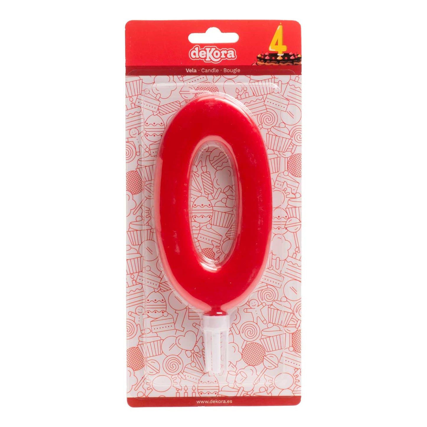DISPLAY 6 VELAS GIGANTES Nº0 -15CM