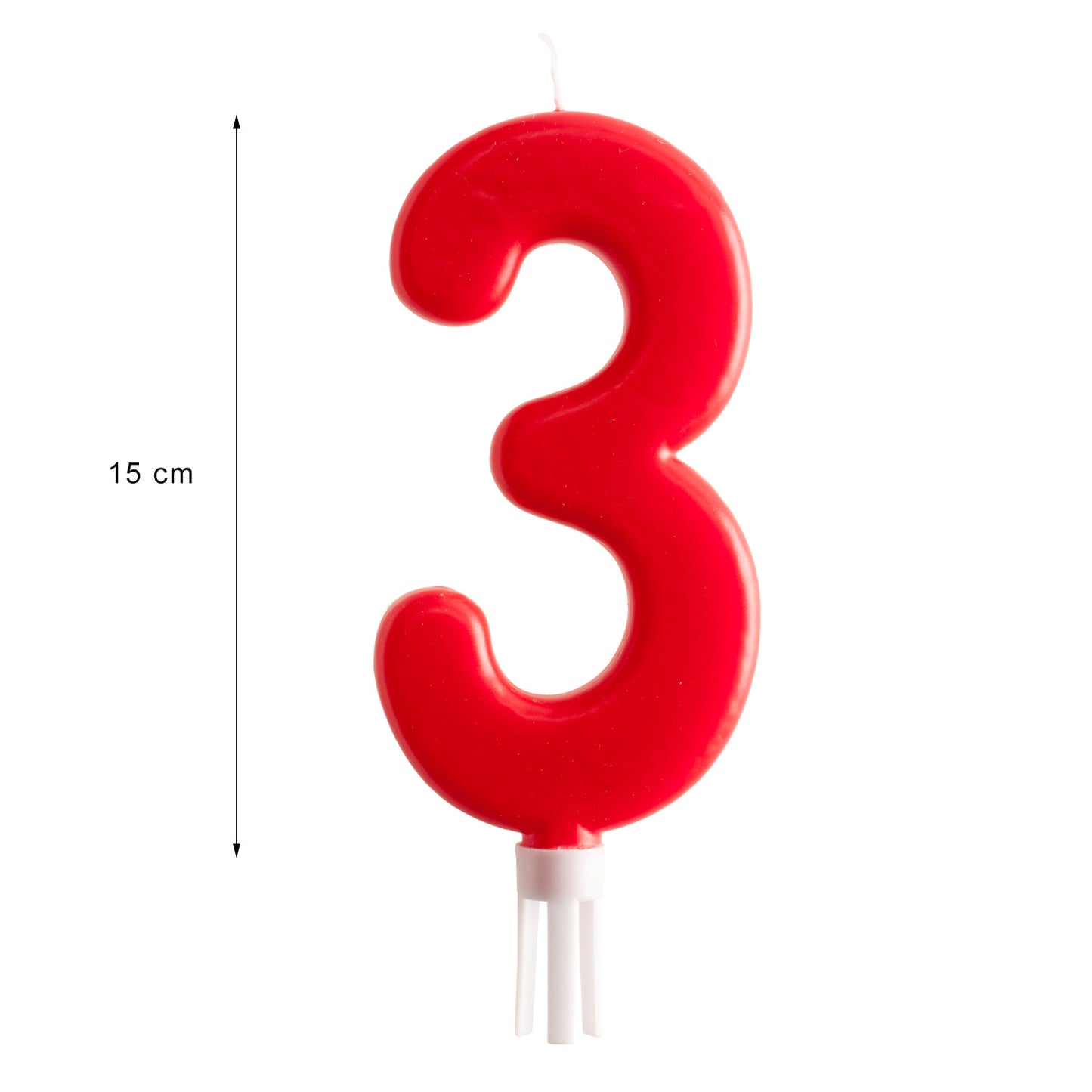 DISPLAY 6 VELAS GIGANTES Nº3 -15CM