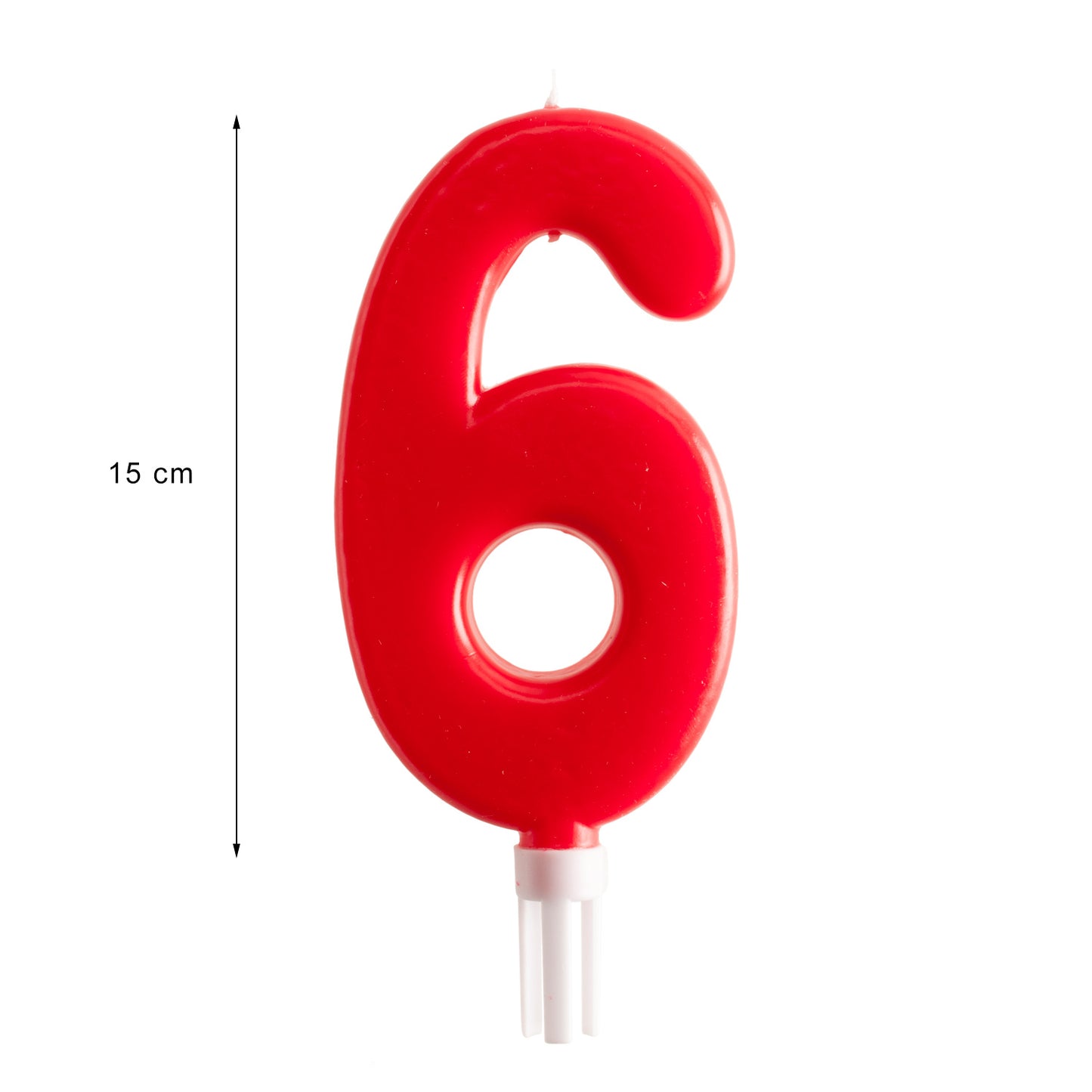 DISPLAY 6 VELAS GIGANTES Nº6 -15CM