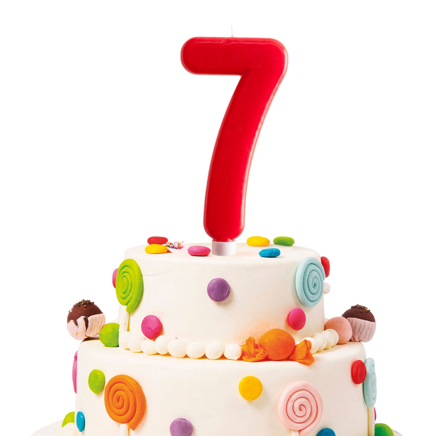 DISPLAY 6 GIANT BIRTHDAY CANDLES Nº7 15CM