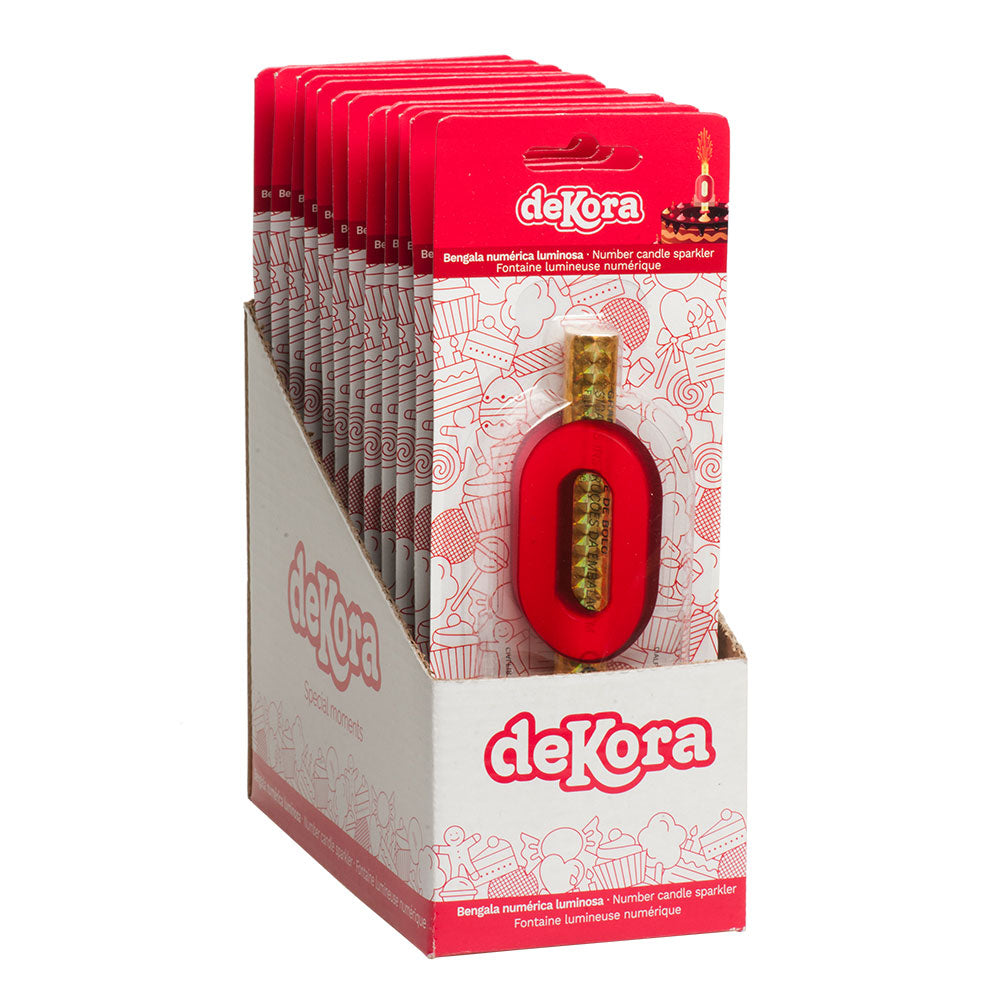 DISPLAY 12 CANDLE SPARKLER NUMBER 0 12 CM