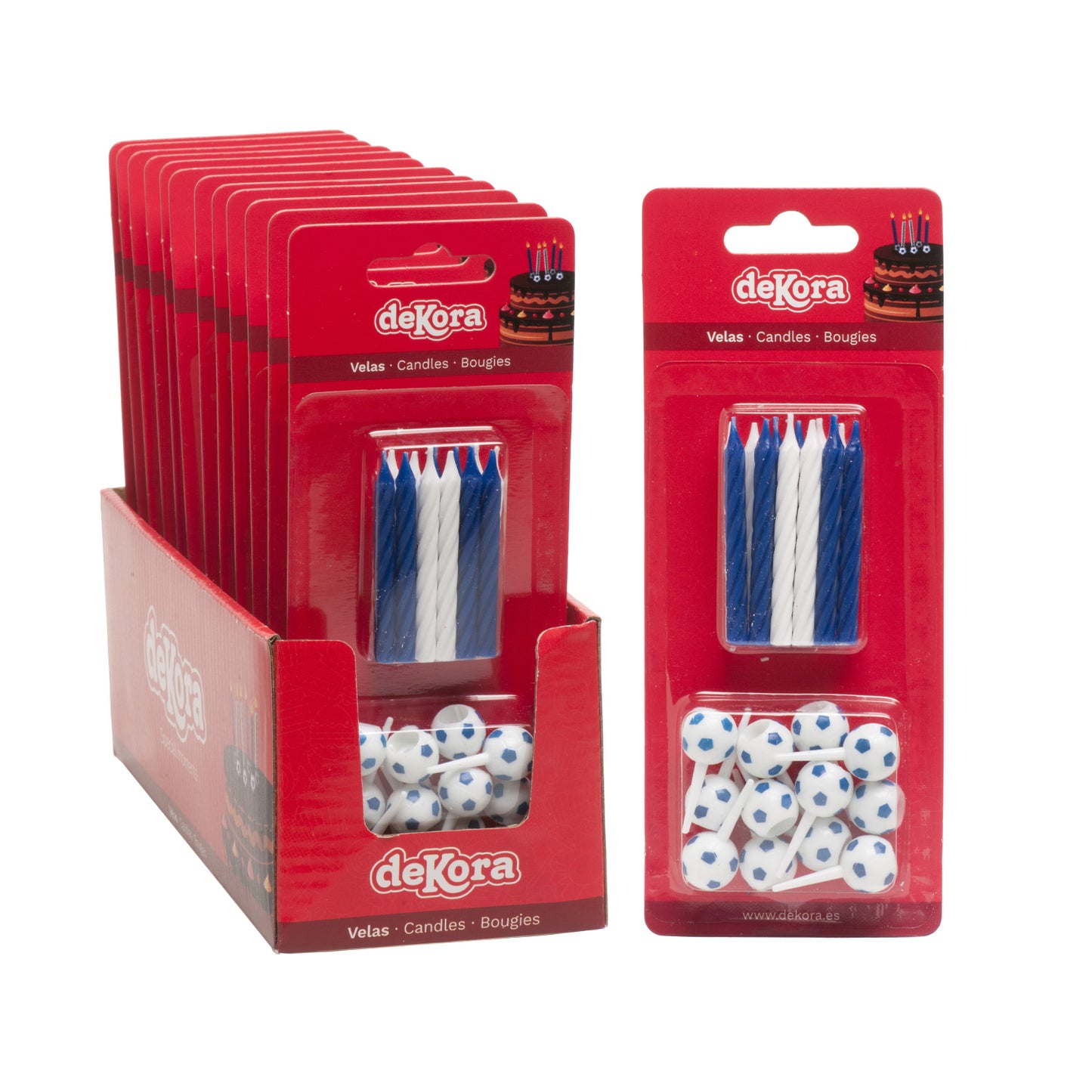 BLISTER 12 VELAS CUMPLEAÑOS FÚTBOL