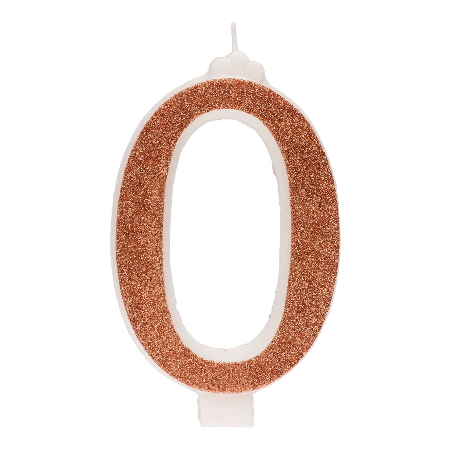 DISPLAY 10 GLITTER BIRTHDAY CANDLES GOLD Nº 0 13 CM