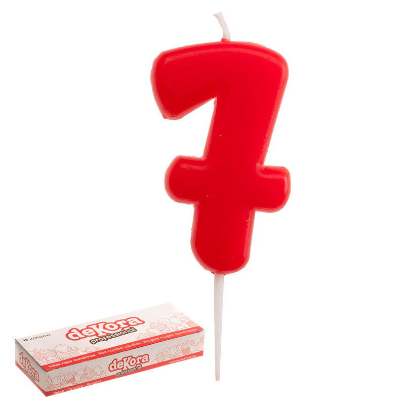 16 CANDELINE NUMERO 7 GLOBE 5CM