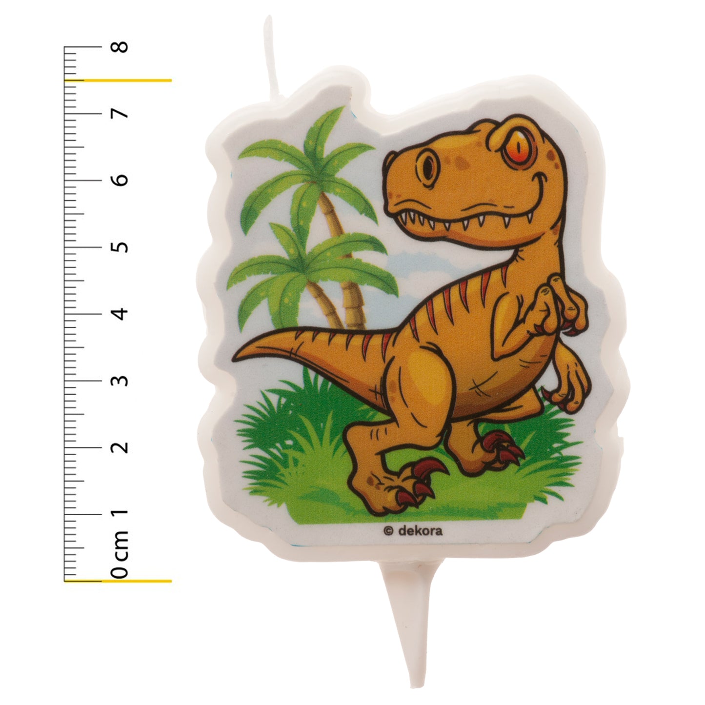 BOUGIE 2D ANNIVERSAIRE DINOSAURE 7,5CM