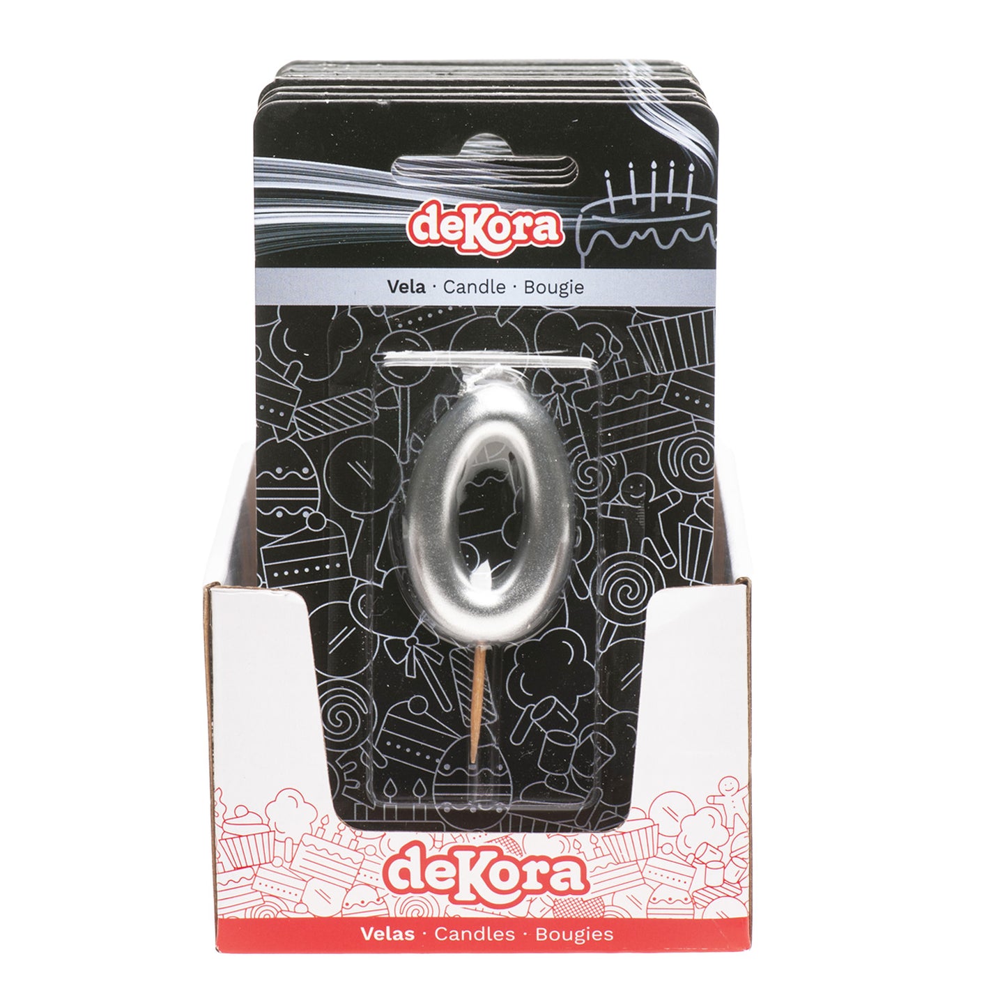 SILVER COMIC BIRTHDAY CANDLE | Nº0