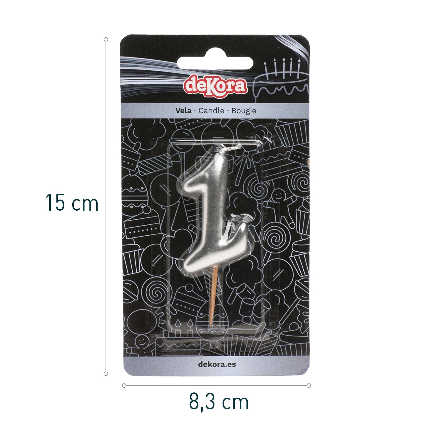 VELA ANIVERSÁRIO COMIC PRATA | Nº1