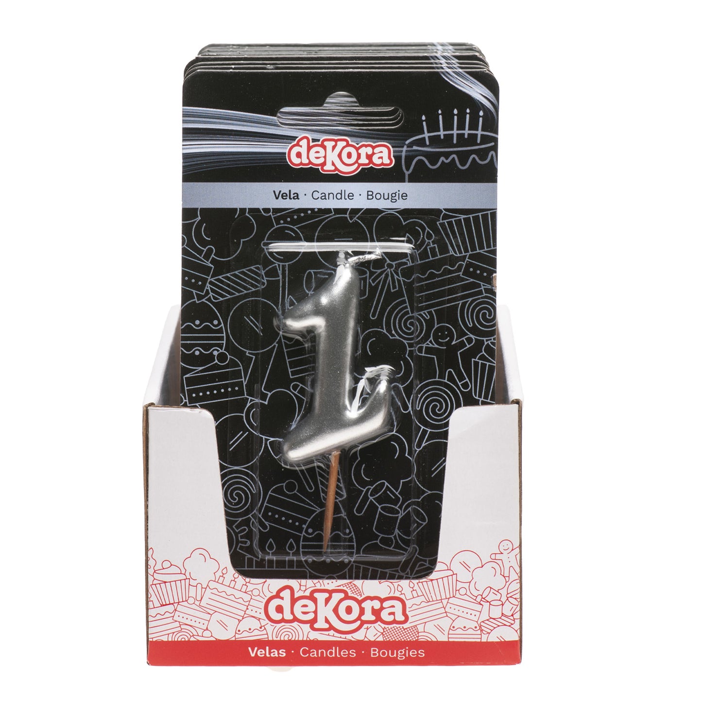 BOUGIE D'ANNIVERSAIRE COMIC EN ARGENT | Nº1