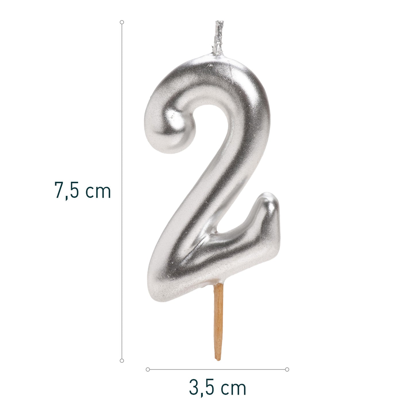 BOUGIE D'ANNIVERSAIRE COMIC EN ARGENT | Nº2