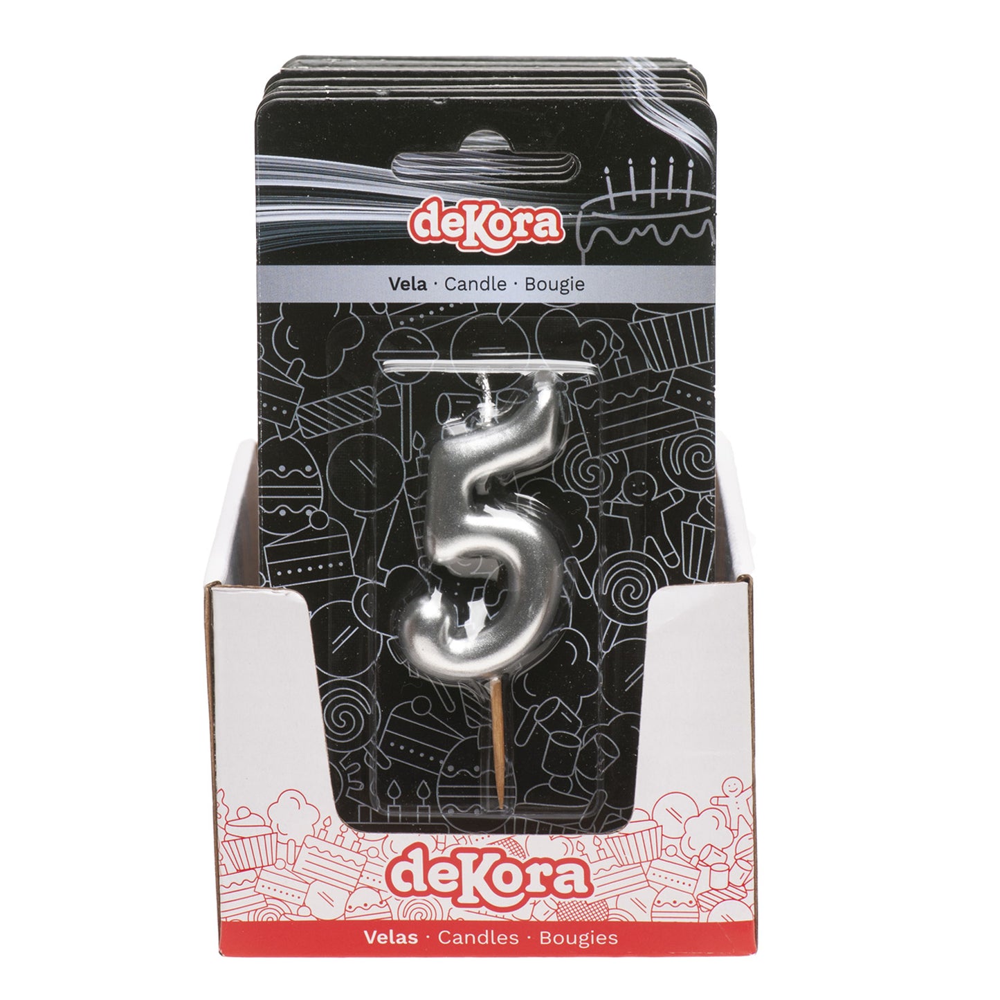 BOUGIE D'ANNIVERSAIRE COMIC EN ARGENT | Nº5
