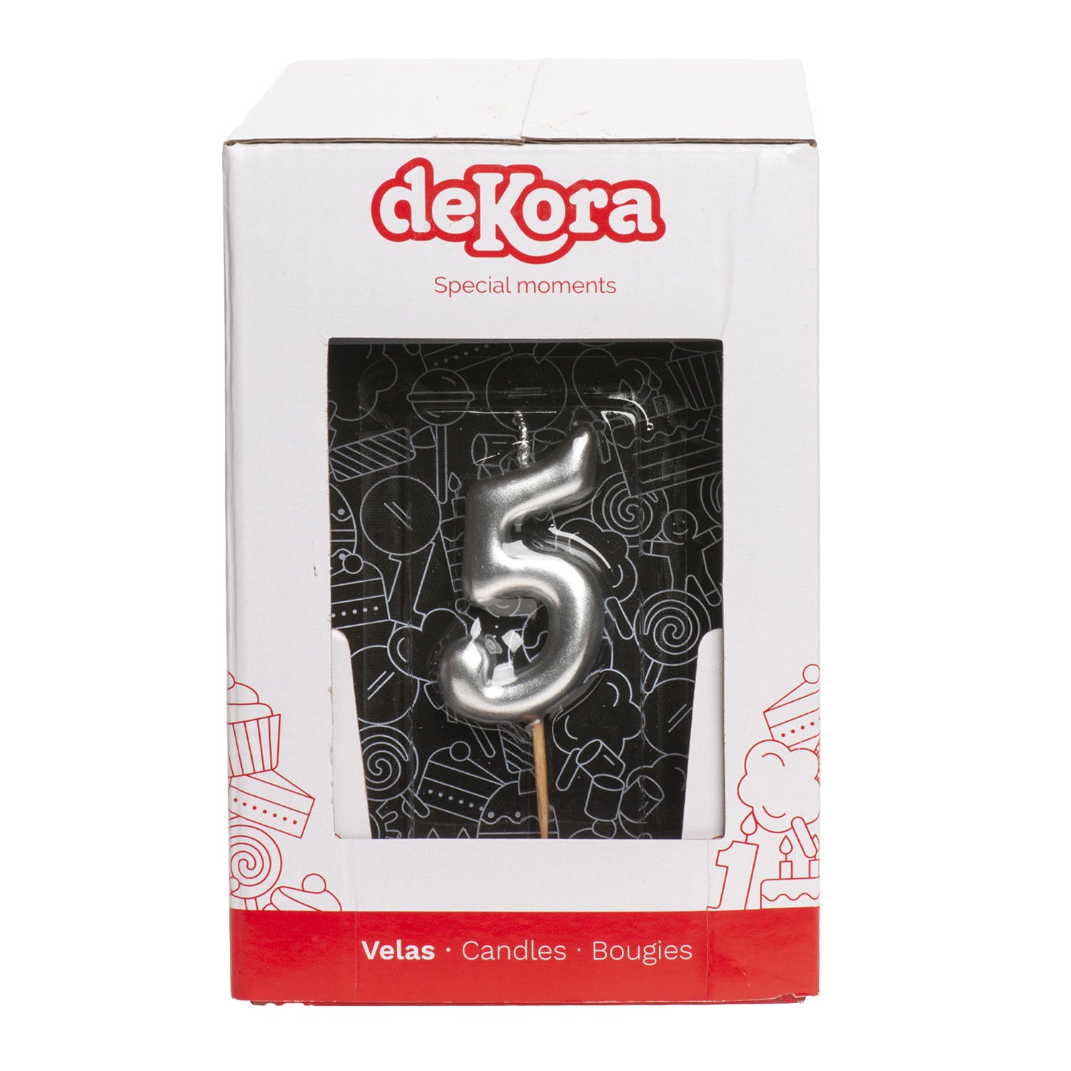 VELA ANIVERSÁRIO COMIC PRATA | Nº5