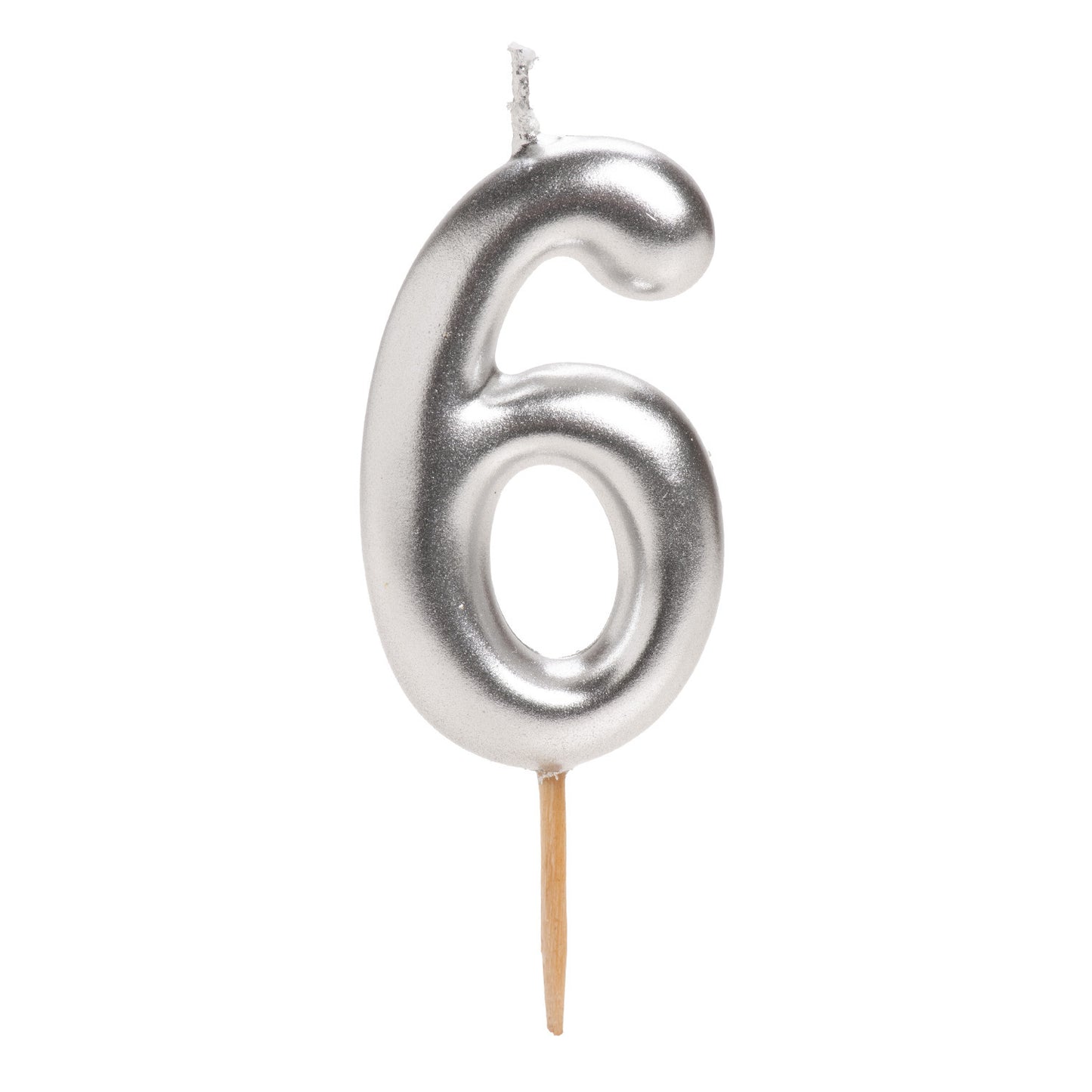 SILVER COMIC BIRTHDAY CANDLE | Nº6