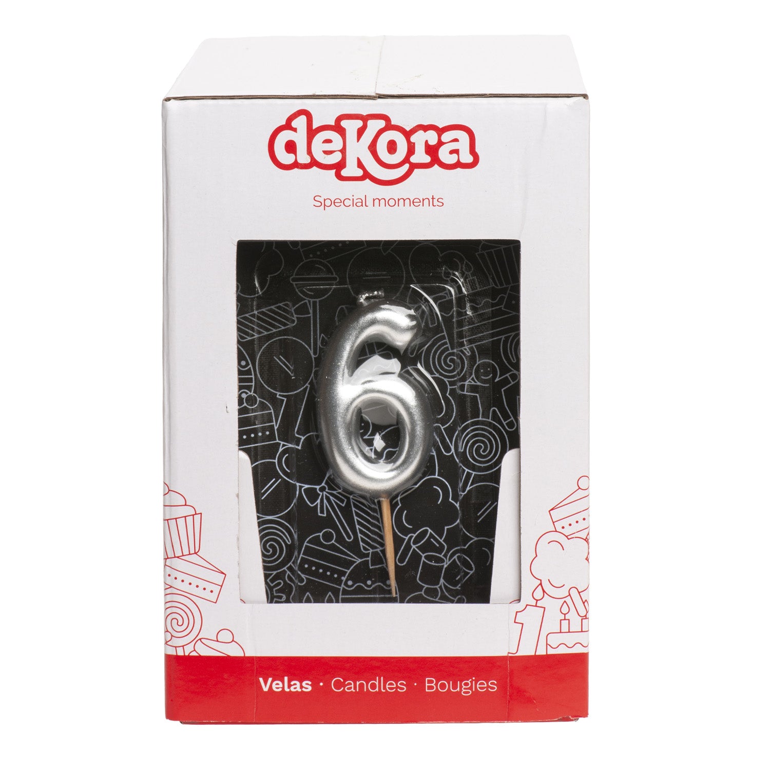 VELA ANIVERSÁRIO COMIC PRATA | Nº6