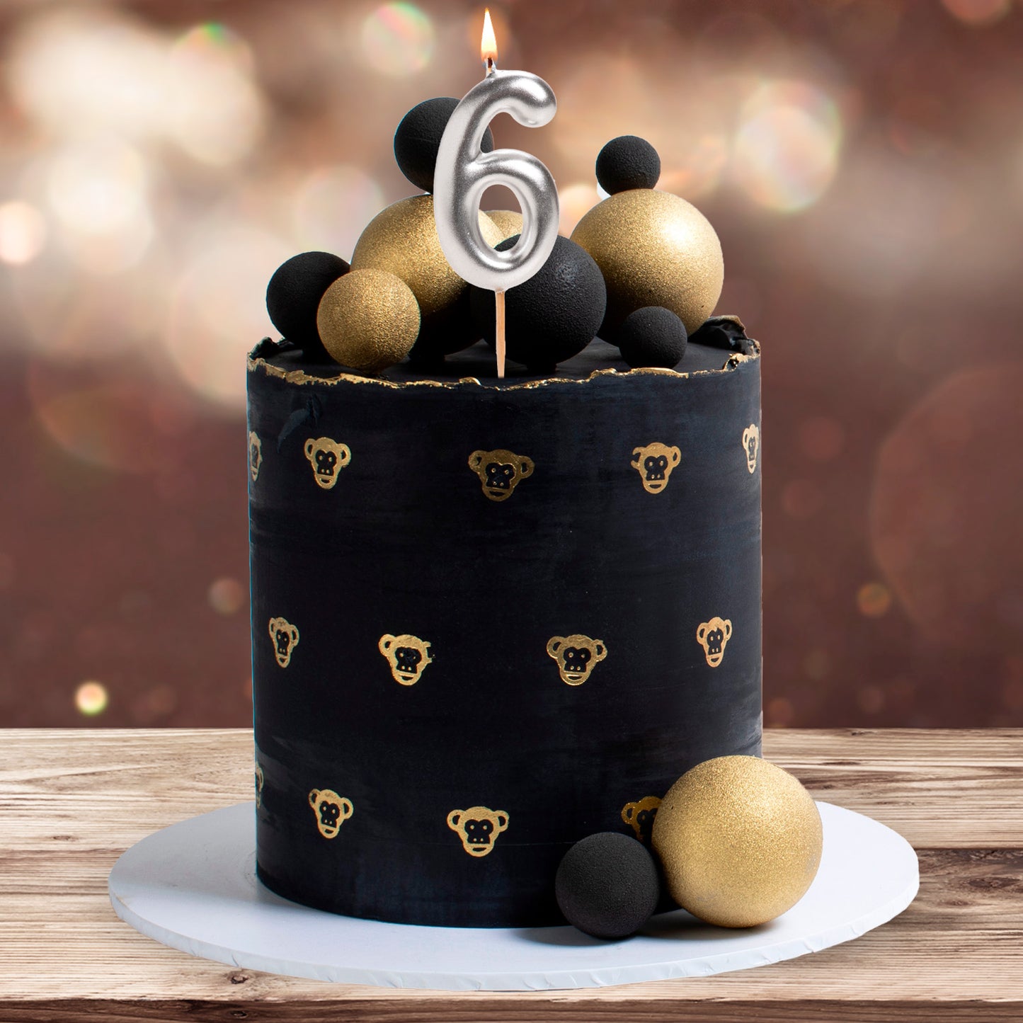 SILVER COMIC BIRTHDAY CANDLE | Nº6