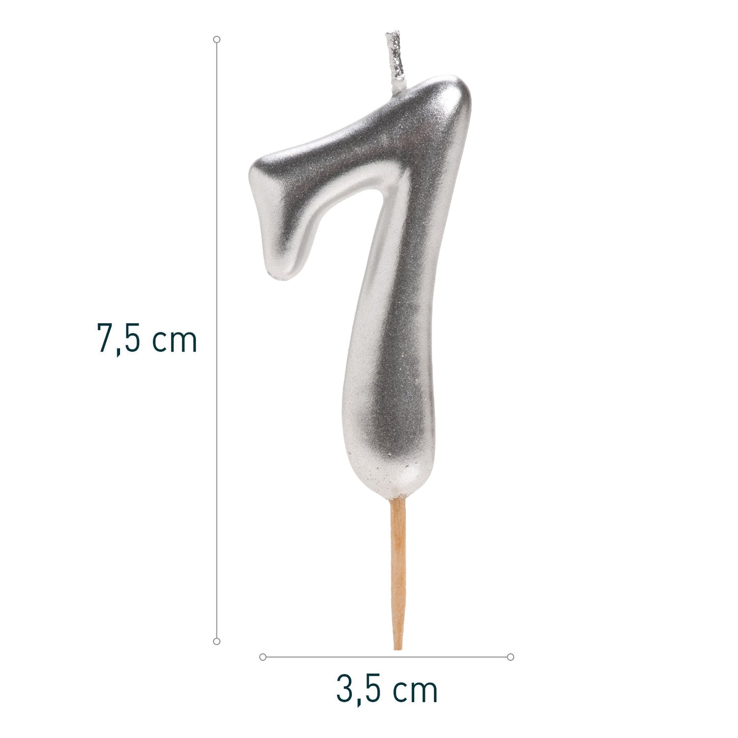 VELA ANIVERSÁRIO COMIC PRATA | Nº7