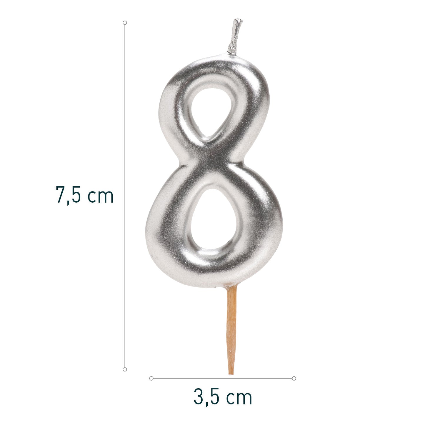 VELA ANIVERSÁRIO COMIC PRATA | Nº8