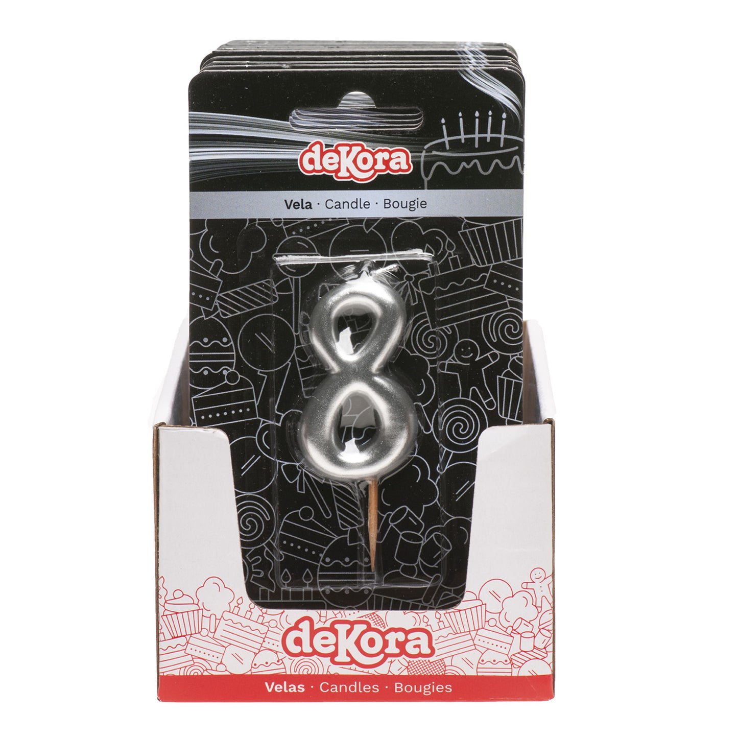 VELA ANIVERSÁRIO COMIC PRATA | Nº8