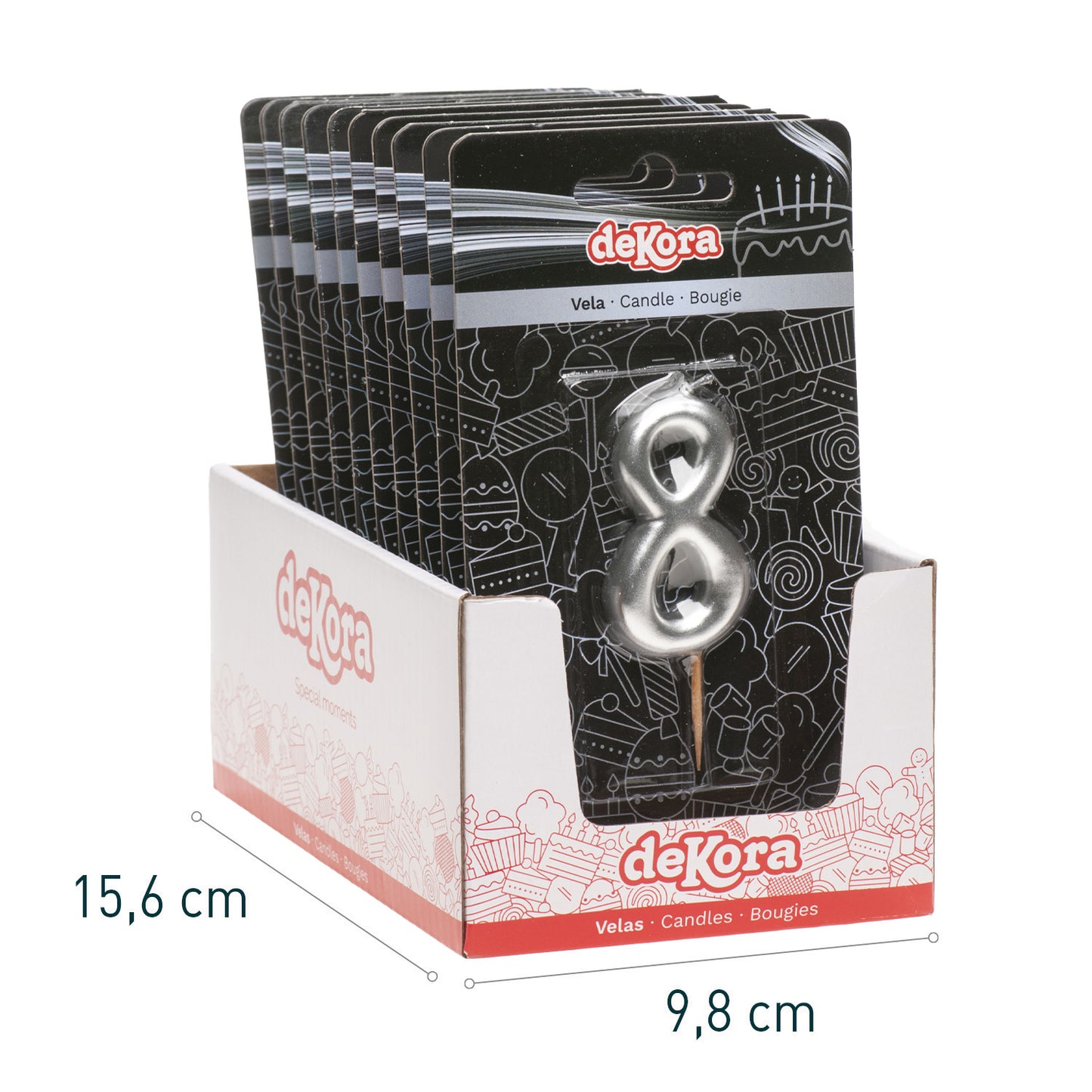 VELA ANIVERSÁRIO COMIC PRATA | Nº8