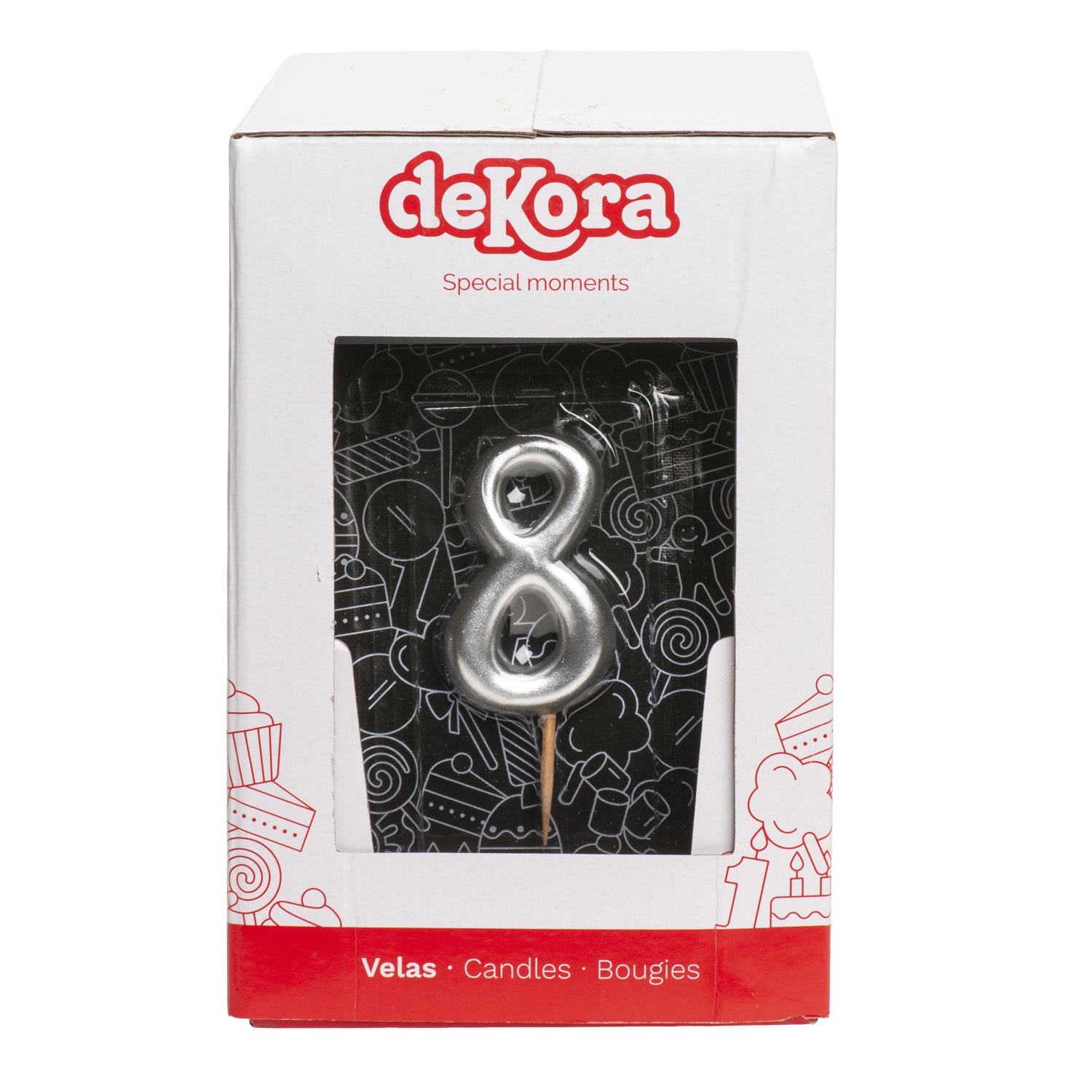 VELA ANIVERSÁRIO COMIC PRATA | Nº8