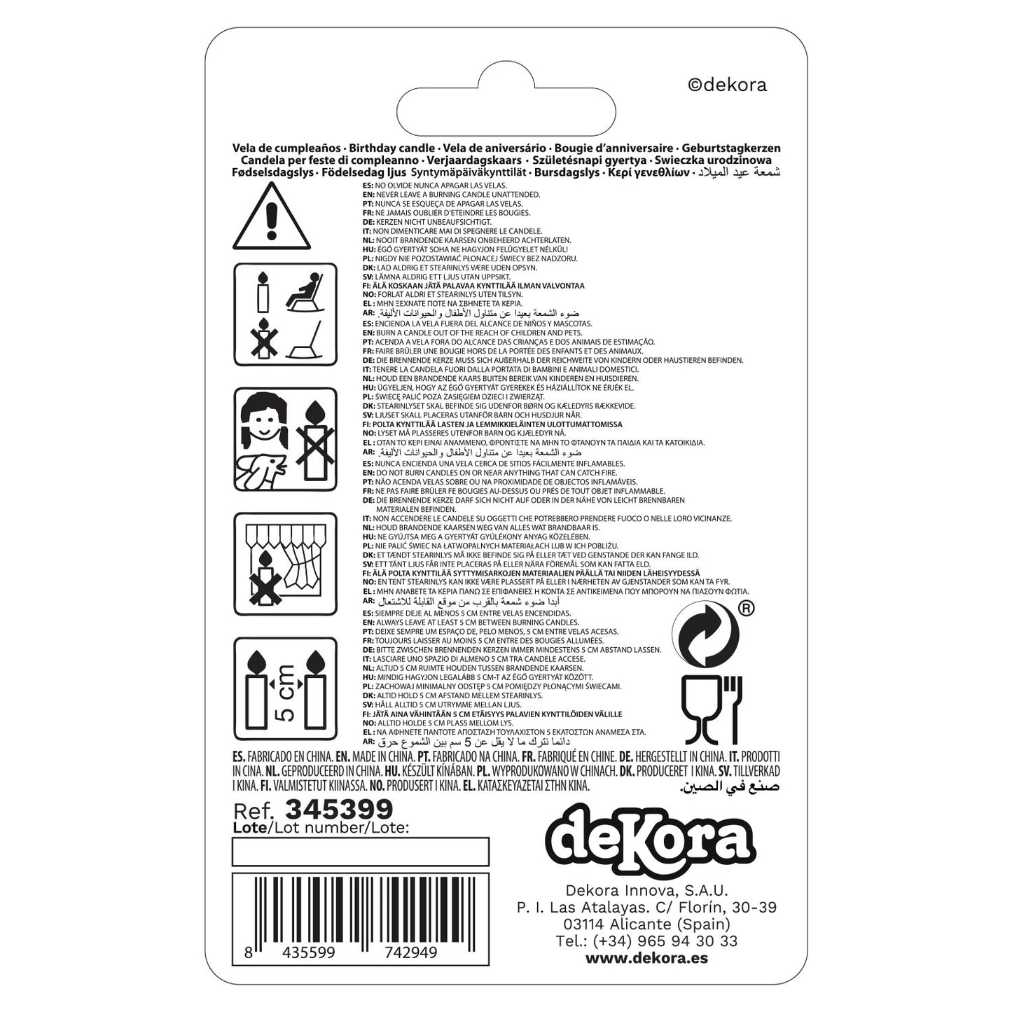 BOUGIE 30 ANNIVERSAIRE SIGNAL INTERDIT 6,3CM