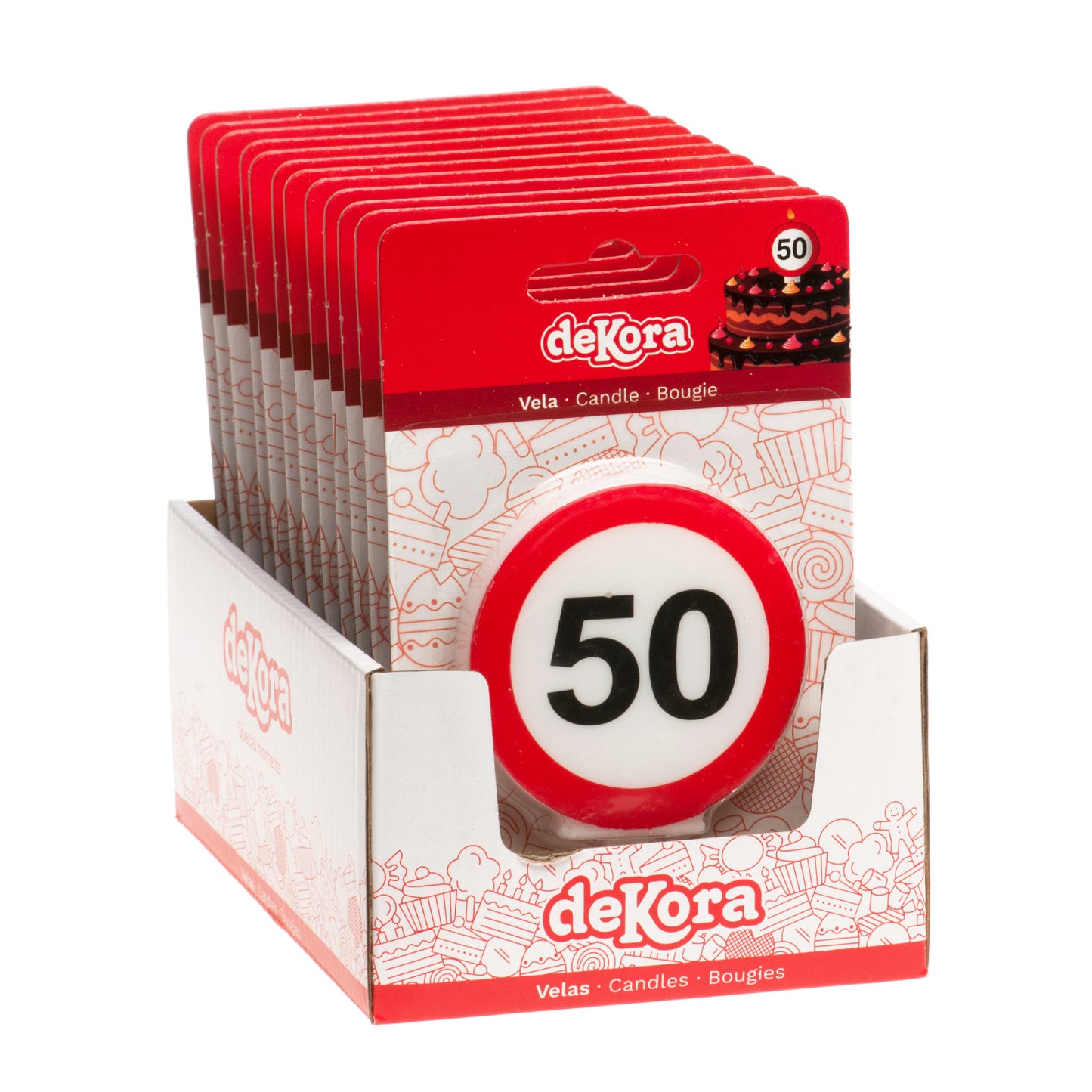 BOUGIE 50 ANNIVERSAIRE SIGNAL INTERDIT 6,3CM