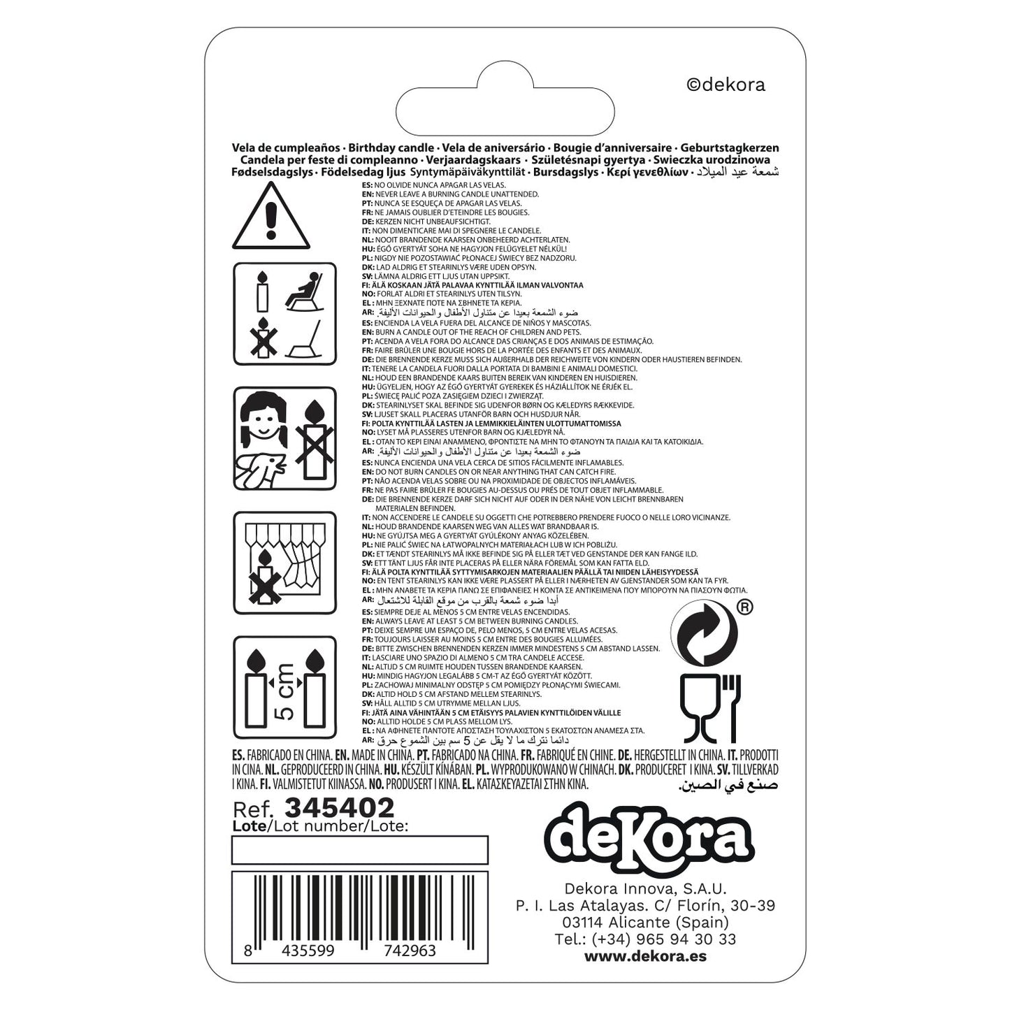 BOUGIE 60 ANNIVERSAIRE SIGNAL INTERDIT 6,3CM