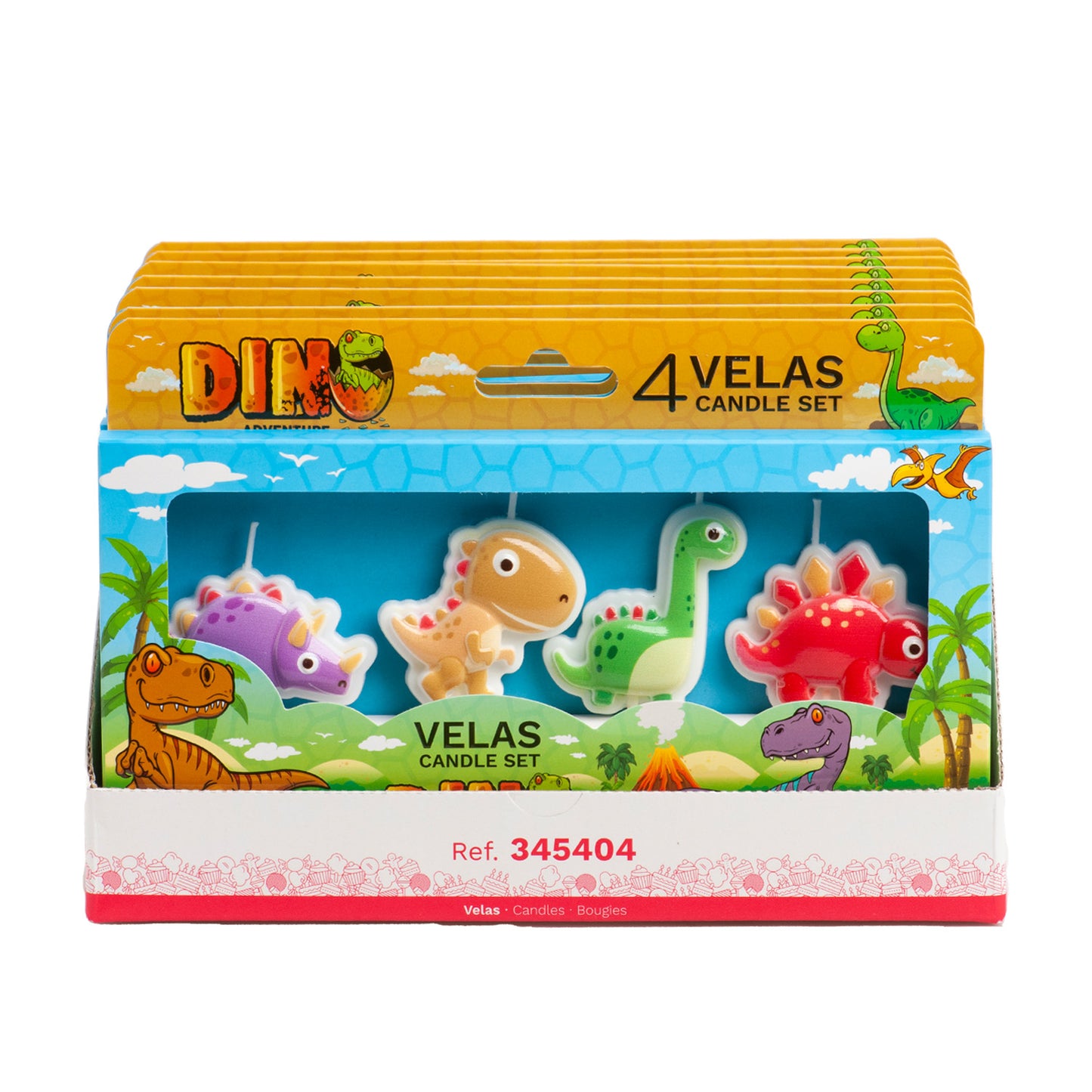 VELAS ANIVERSÁRIO DINOSSAURO 4UD
