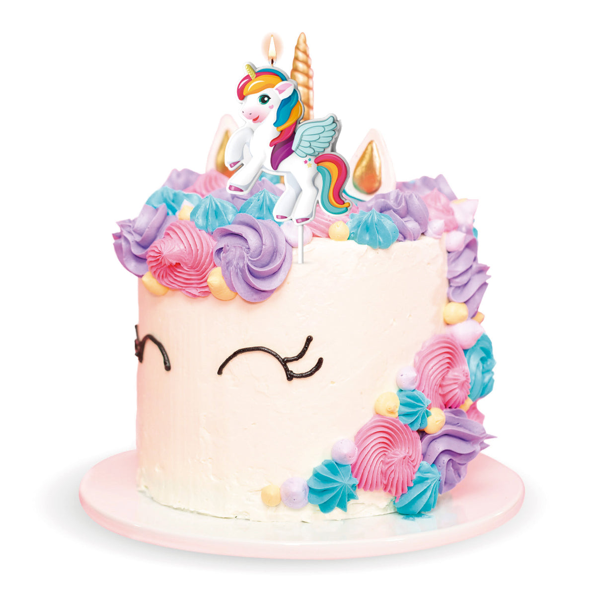 BOUGIE D'ANNIVERSAIRE LICORNE 8X6.2CM