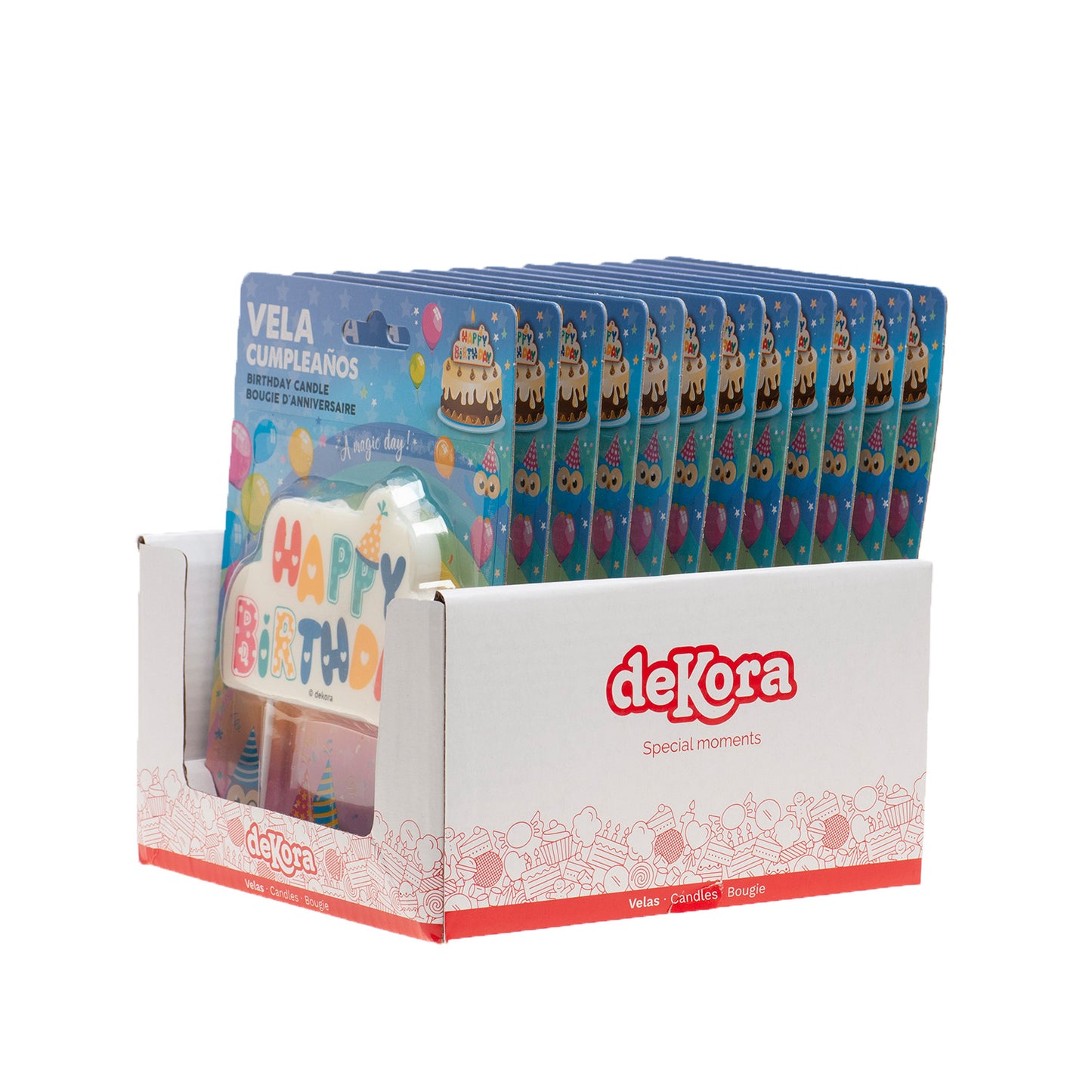 BOUGIE D'ANNIVERSAIRE HAPPY BIRTHDAY 10X6CM