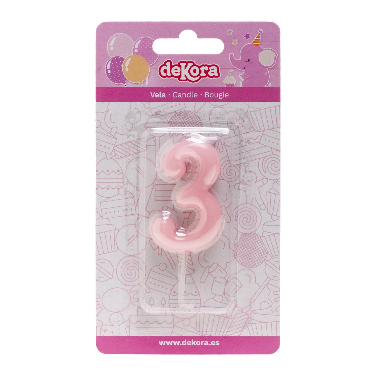 BOUGIE D´ANNIVERSAIRE COMIC BÉBÉ ROSE | Nº3